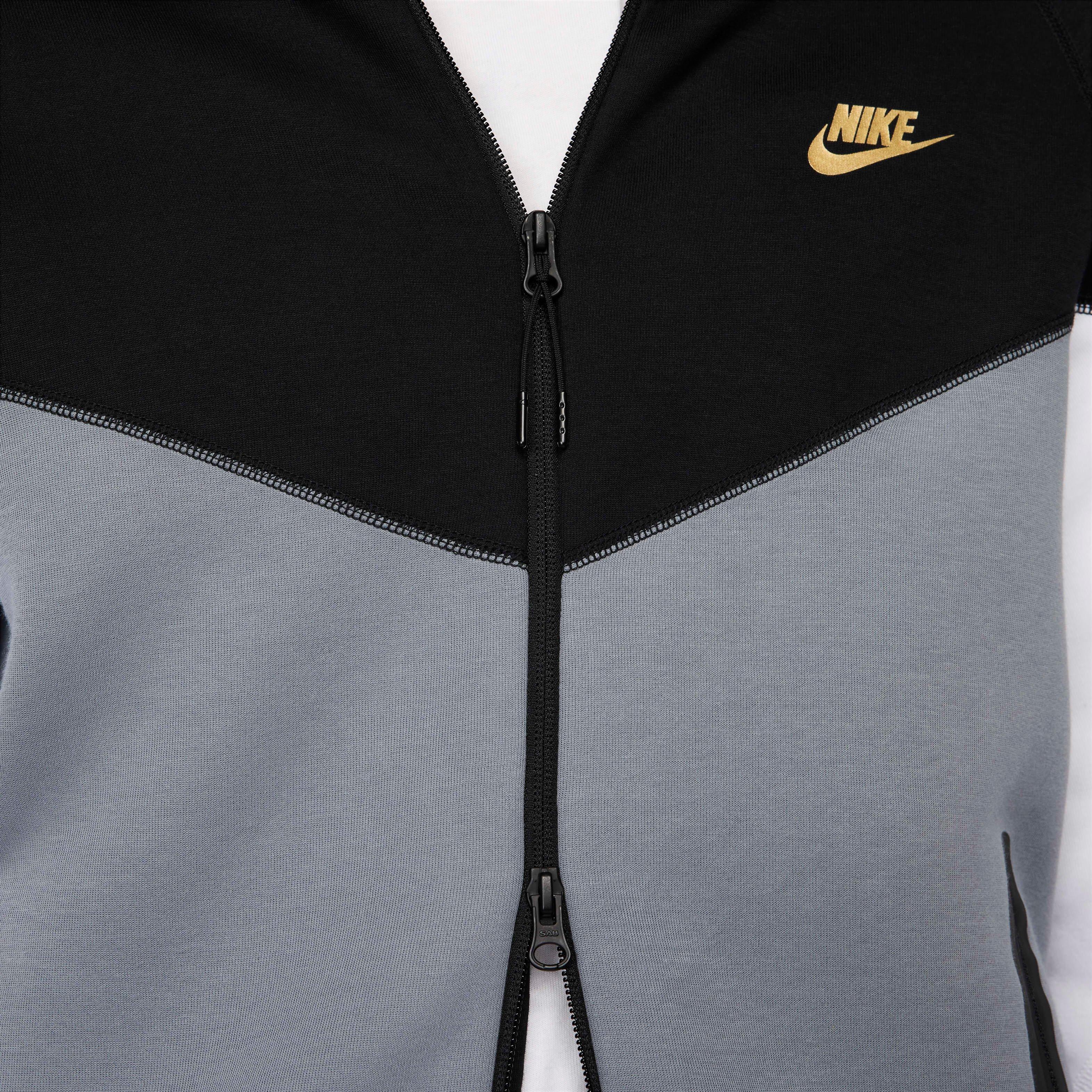 Nike Men's Sportswear Tech Fleece Windrunner Full-Zip Hooded Jacket - BLACK Thumbnail View 7
