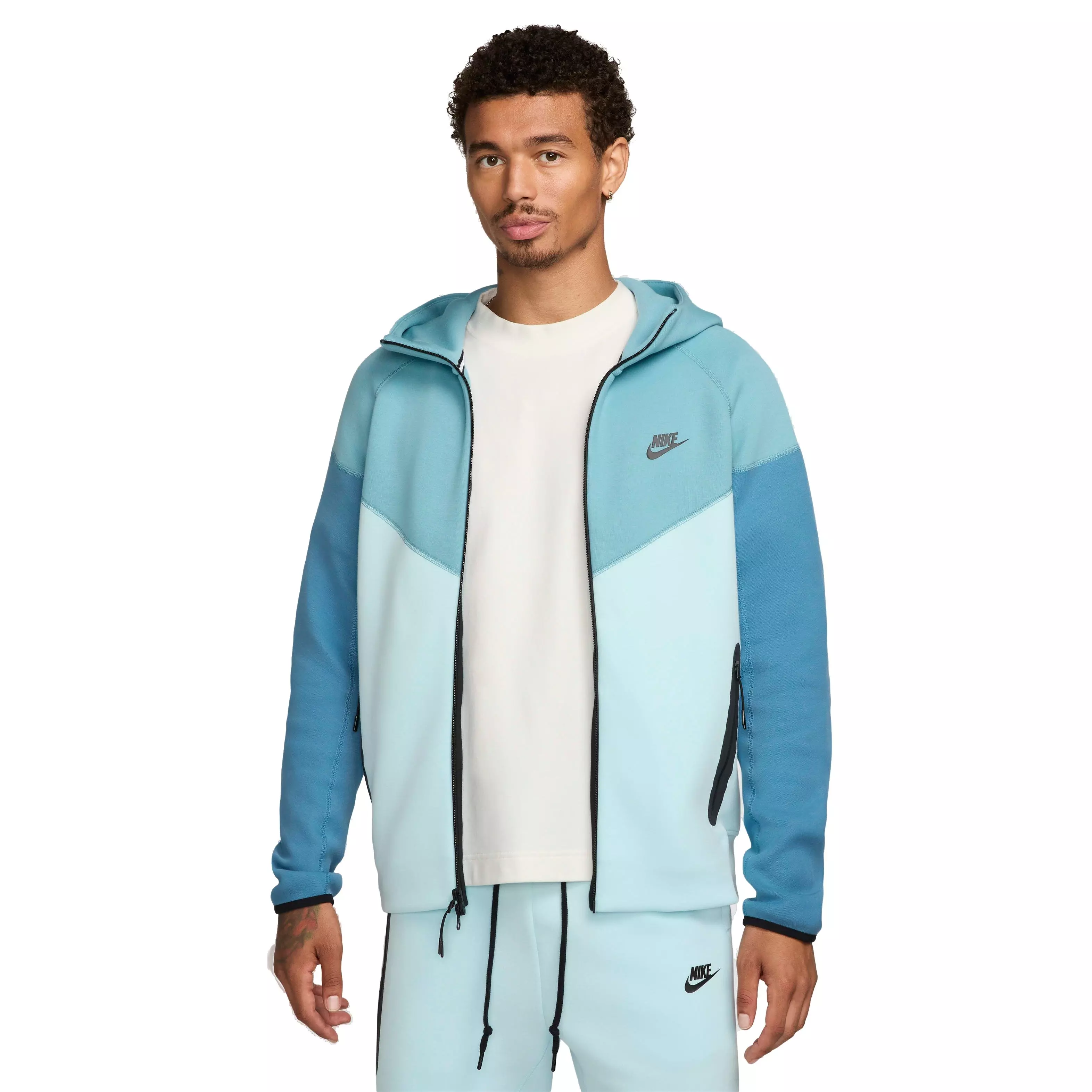 Nike Men's Sportswear Tech Fleece Windrunner Full-Zip Hooded Jacket - BLUE
