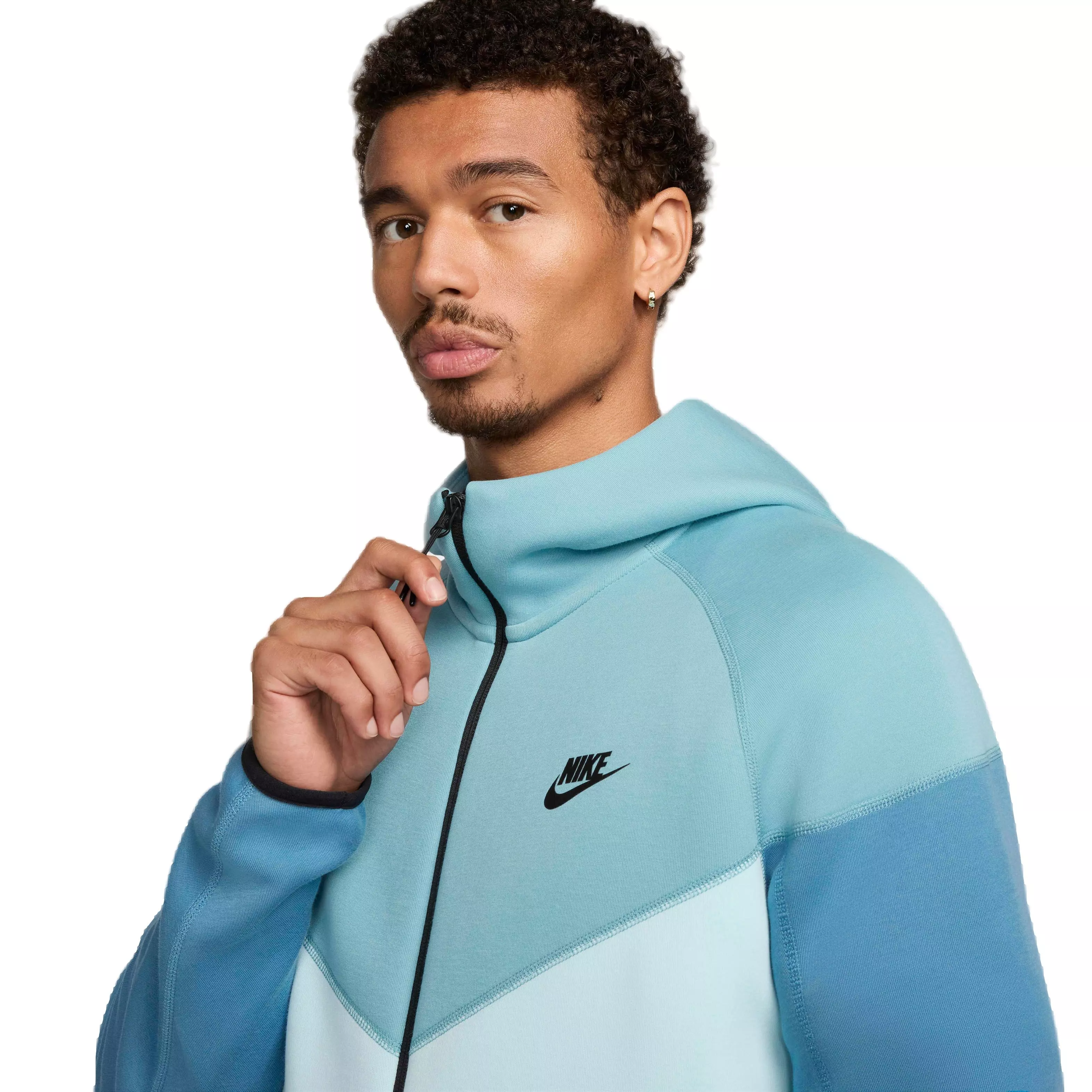 Nike Men's Sportswear Tech Fleece Windrunner Full-Zip Hooded Jacket - BLUE