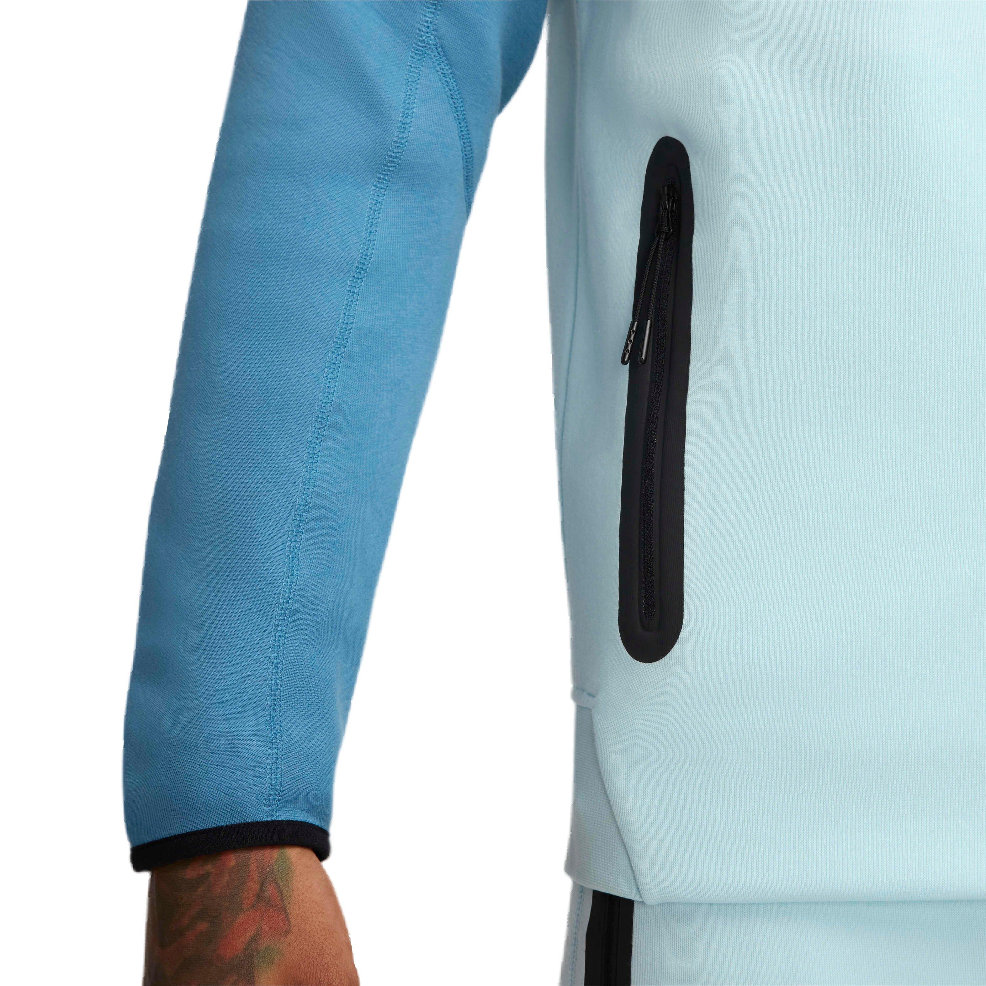 Nike Men's Sportswear Tech Fleece Windrunner Full-Zip Hooded Jacket - BLUE Thumbnail View 6