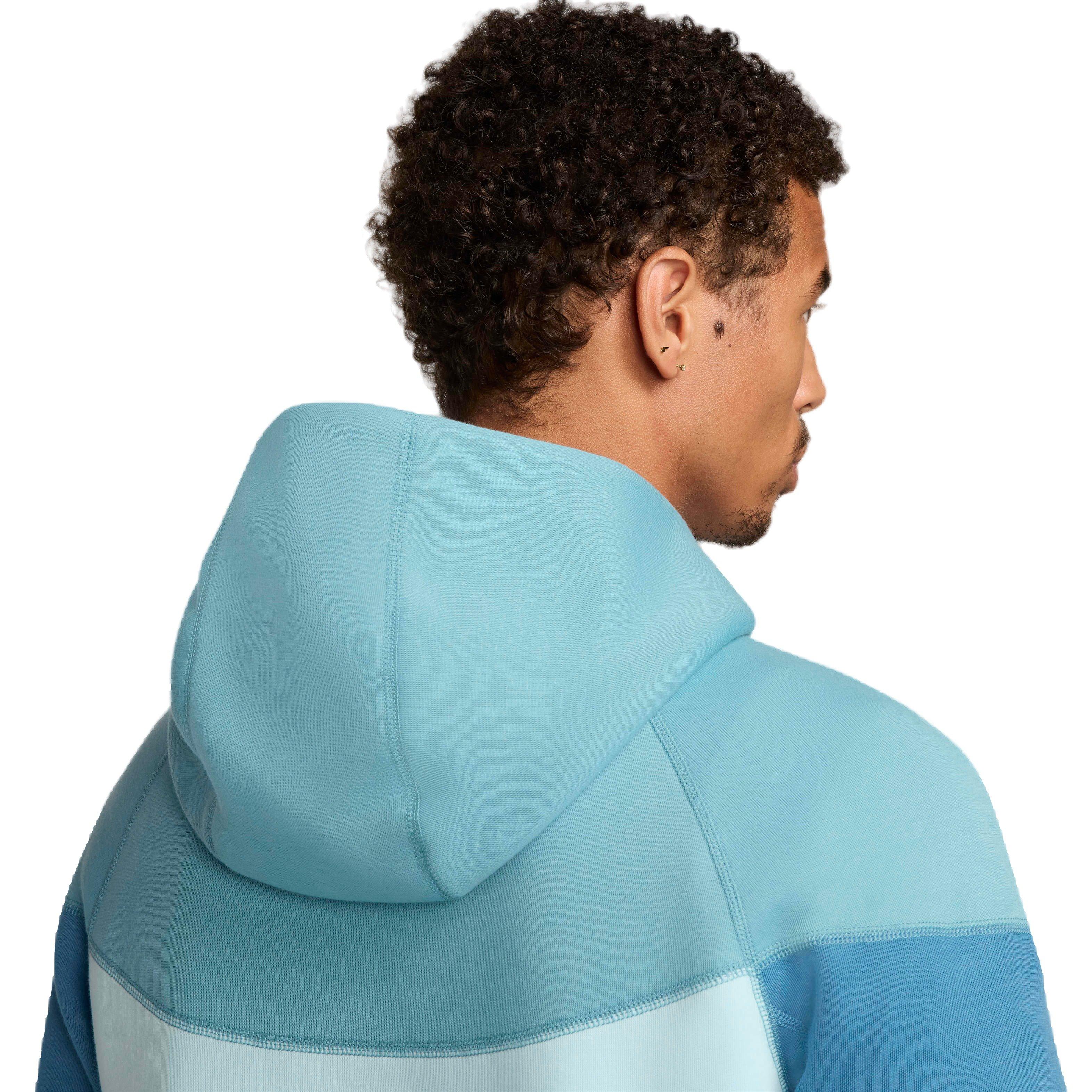Nike Men's Sportswear Tech Fleece Windrunner Full-Zip Hooded Jacket - BLUE Thumbnail View 7