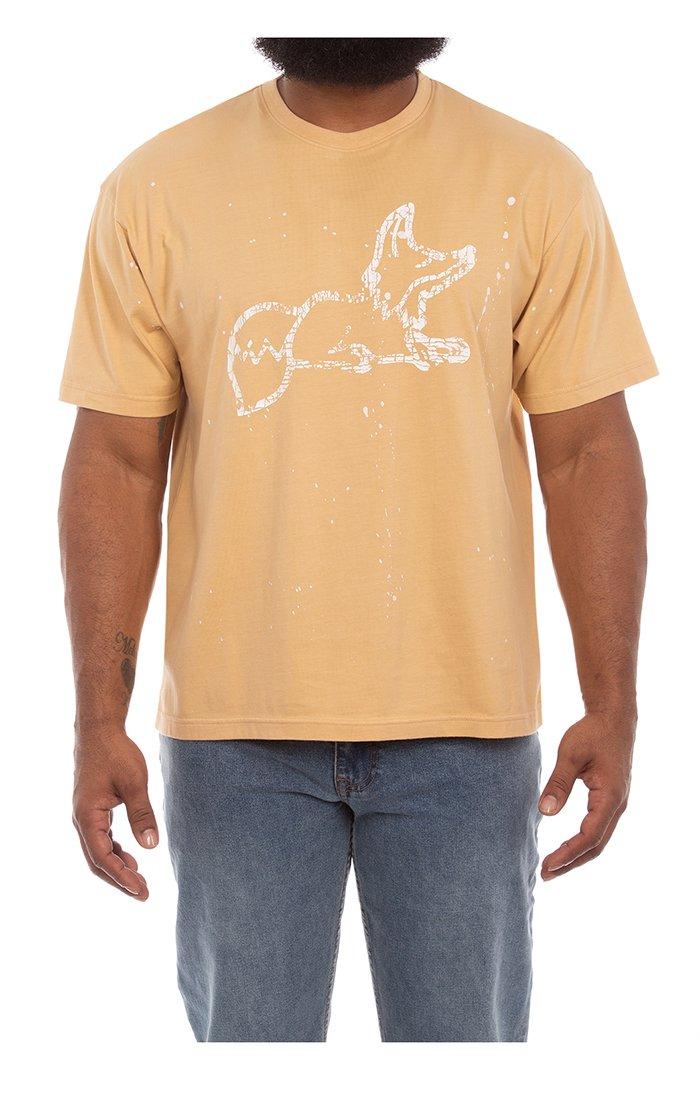 AKOO Men's Fracture Knit Tee - TAN Thumbnail View 1