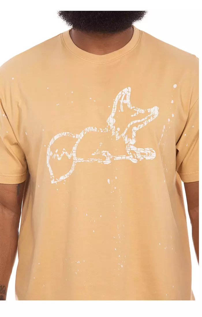 AKOO Men's Fracture Knit Tee - TAN