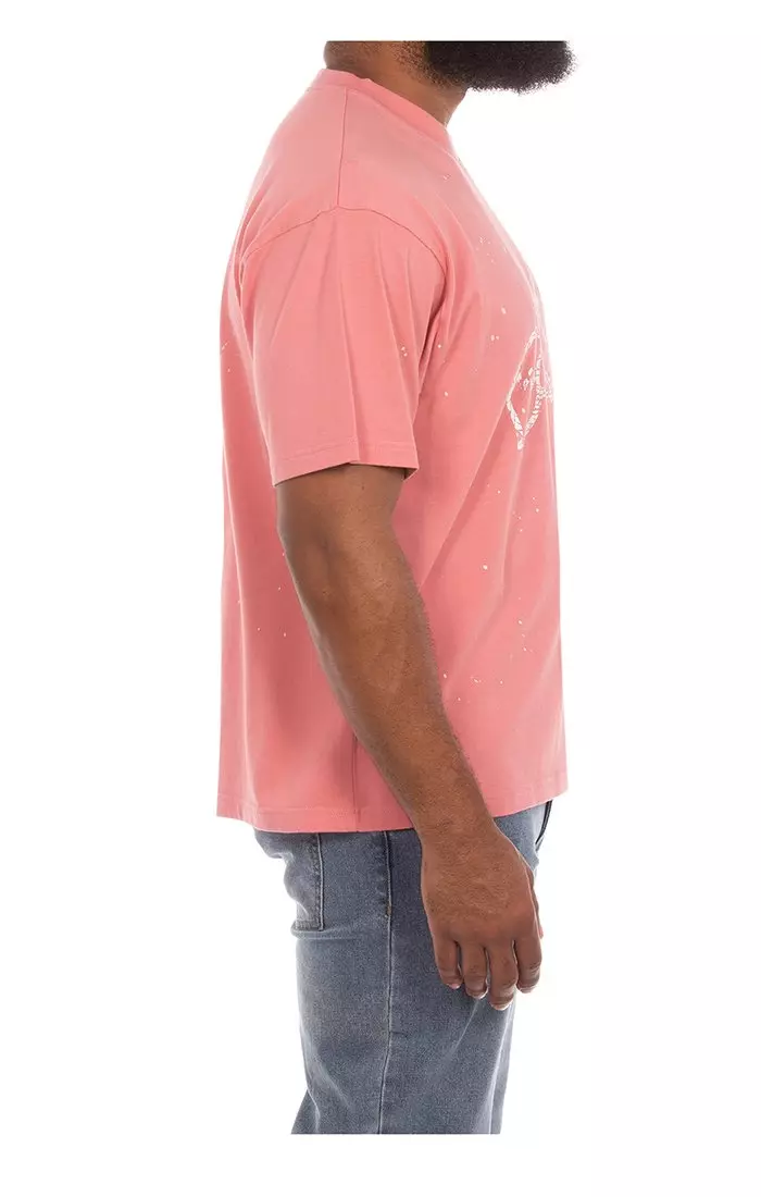 AKOO Men's Fracture Knit Tee - MAUVE