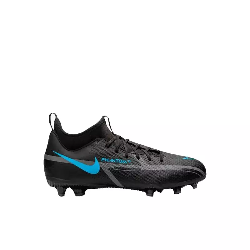 Nike Jr. Phantom GT2 Academy Dynamic Fit "Black/Iron Grey" Multi Ground Grade School Kids' Soccer Cleat - BLACK