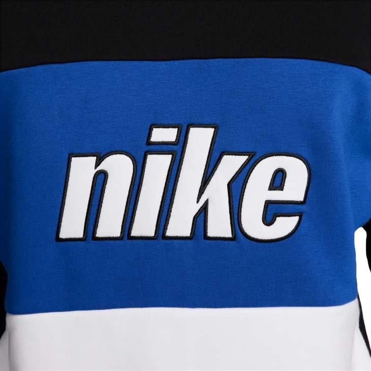 Nike Men's Sportswear Colorblock 2.0 Pullover Hoodie - BLACK/ROYAL Thumbnail View 4