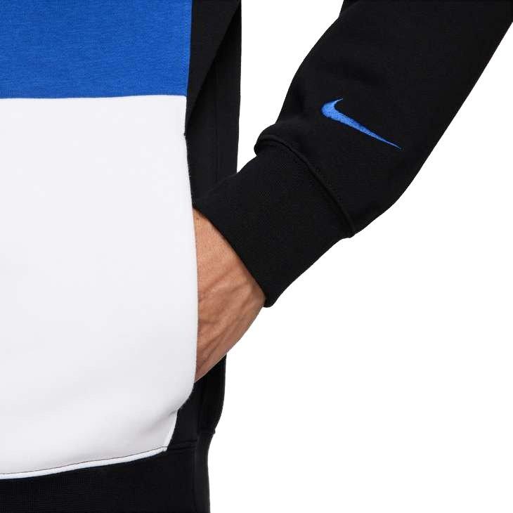 Nike Men's Sportswear Colorblock 2.0 Pullover Hoodie - BLACK/ROYAL Thumbnail View 5