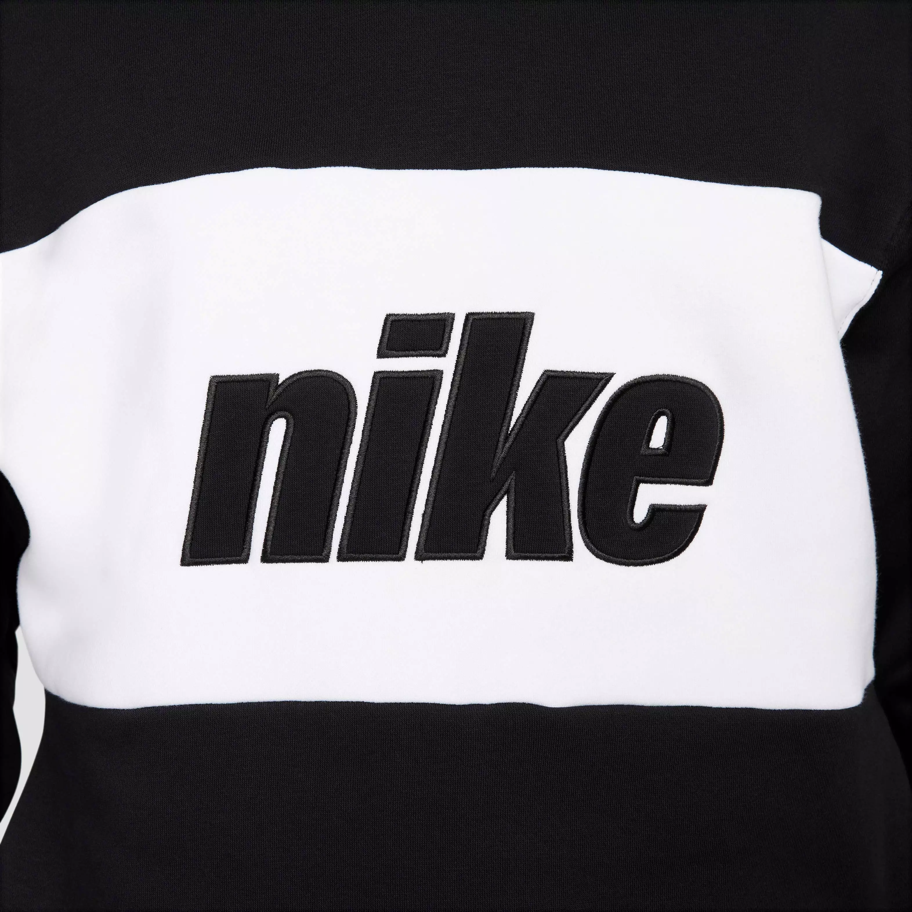 Nike Men's Sportswear Colorblock 2.0 Pullover Hoodie - BLACK/WHITE