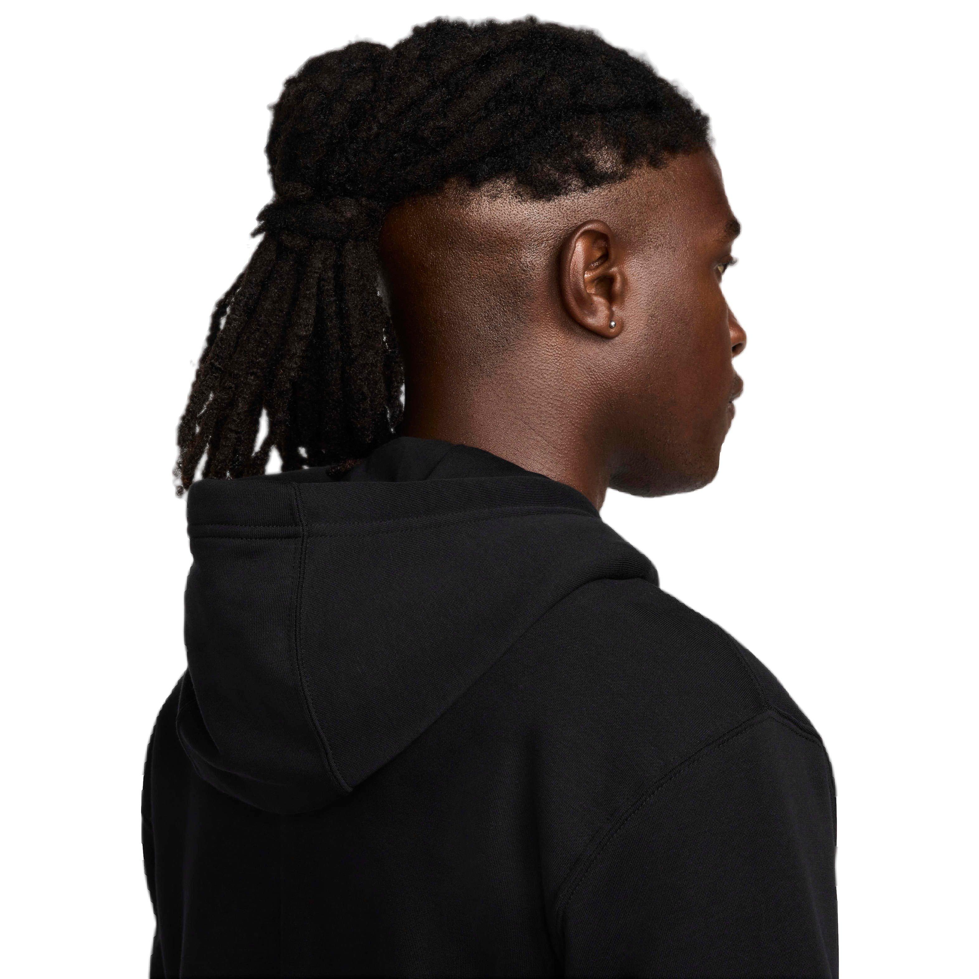 Nike Men's Sportswear Colorblock 2.0 Pullover Hoodie - BLACK/WHITE Thumbnail View 6