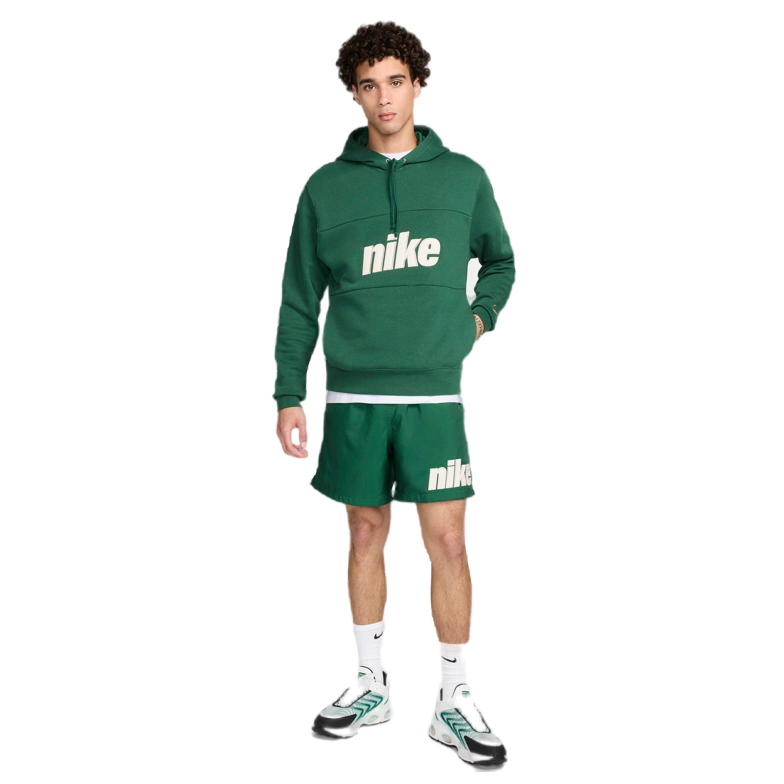 Nike Men's Sportswear Colorblock 2.0 Pullover Hoodie - GREEN Thumbnail View 7