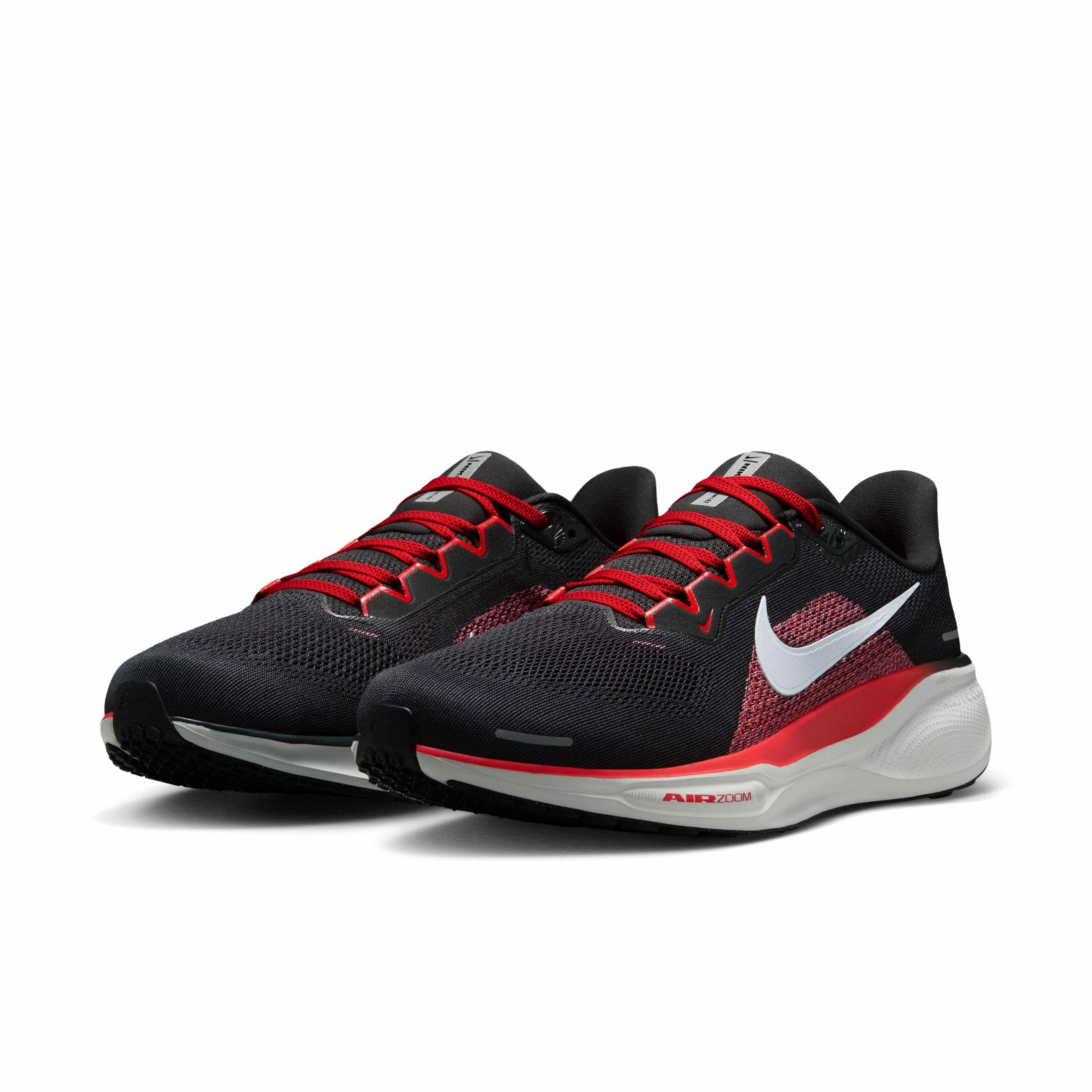 Nike Pegasus 41 Men's "Dark Smoke Grey/Light Crimson/Total Orange/Black" Wide Running Shoe