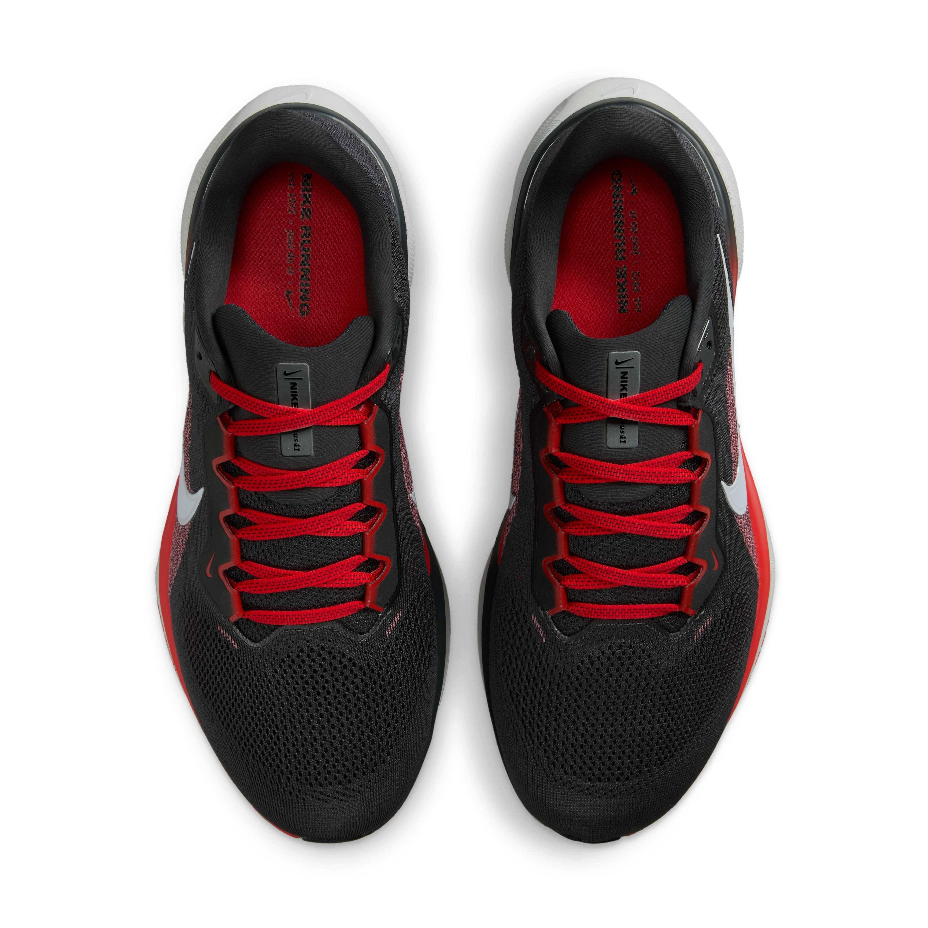 Nike Pegasus 41 Men's "Dark Smoke Grey/Light Crimson/Total Orange/Black" Wide Running Shoe