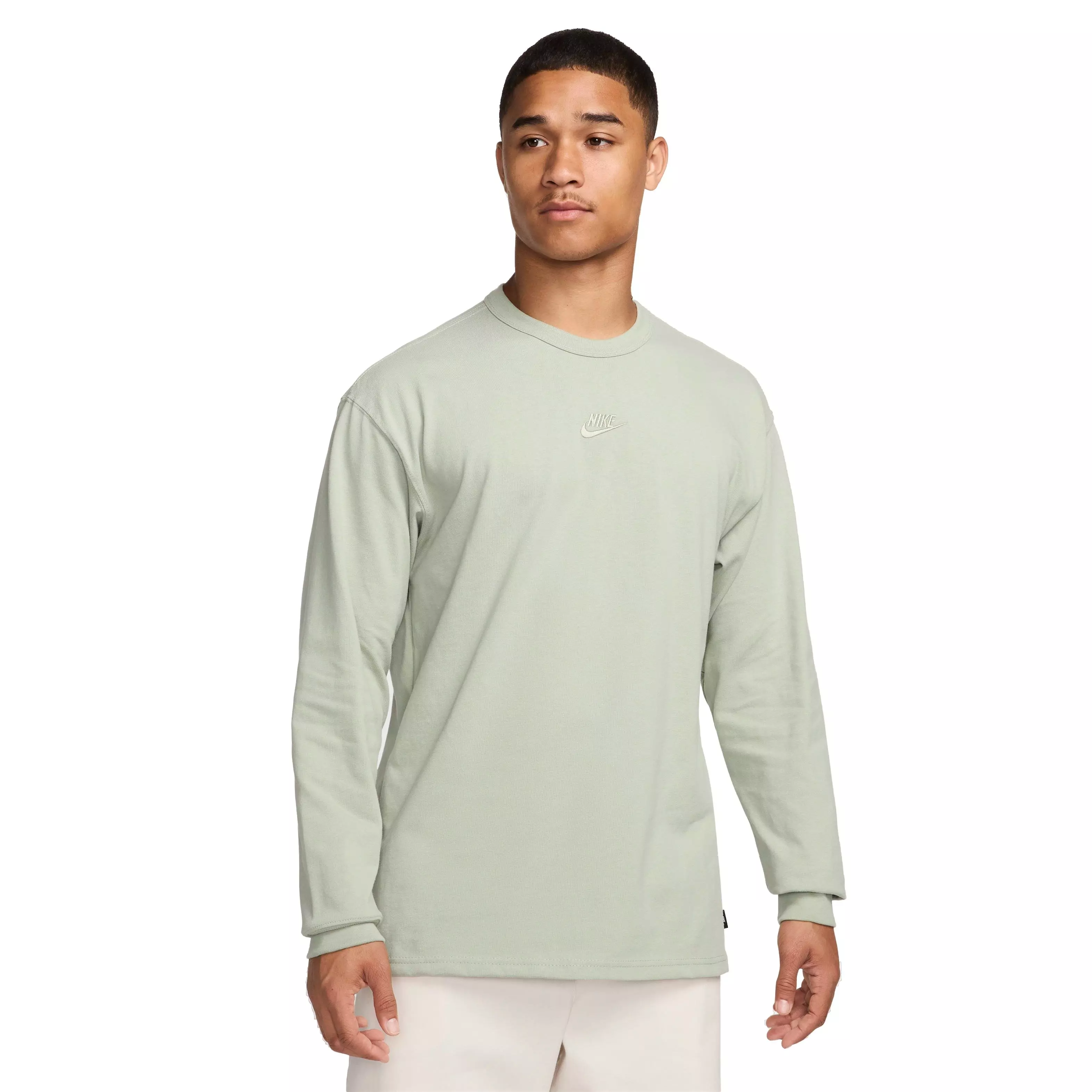 Nike Men's Sportswear Premium Essentials Long-Sleeve T-Shirt - GREEN