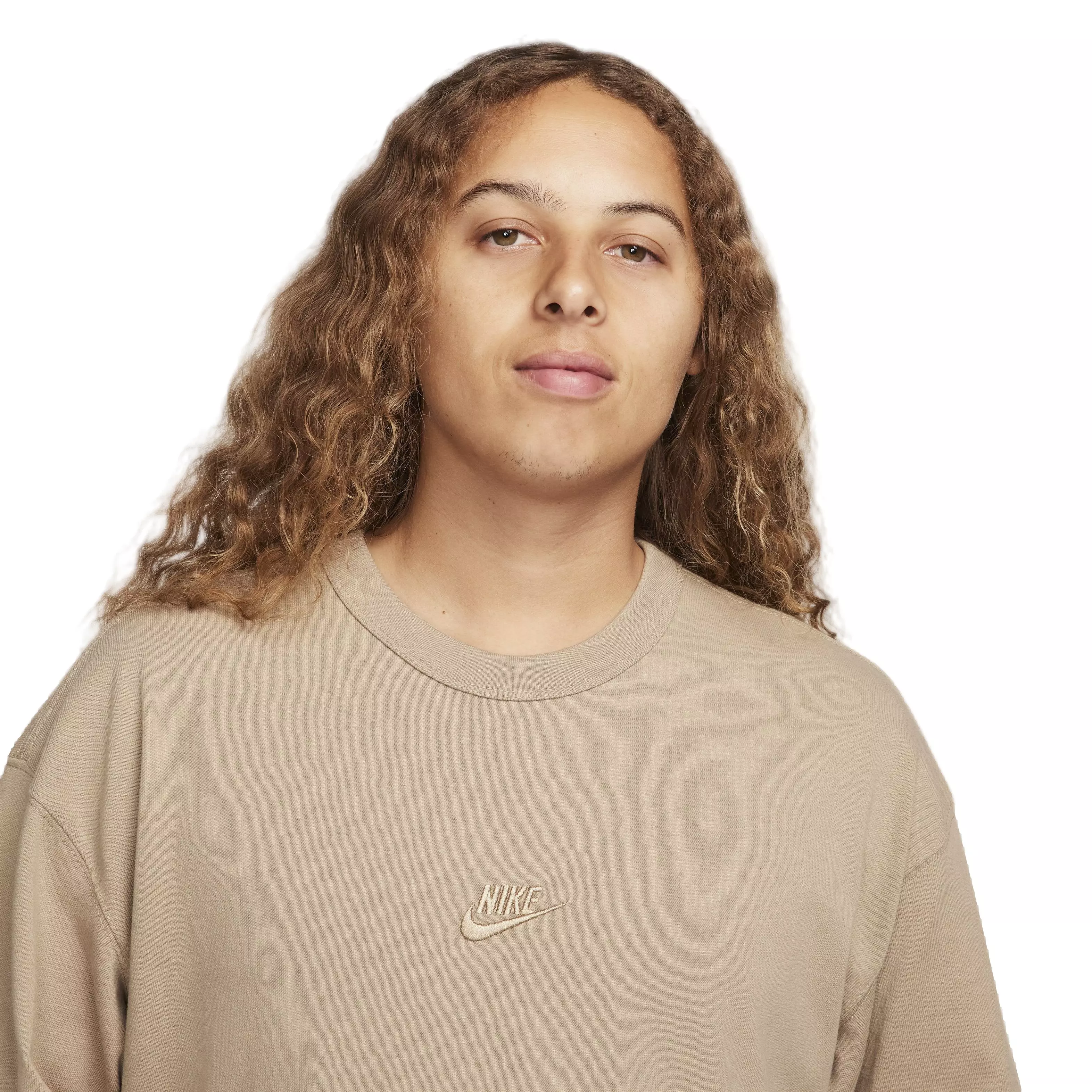 Nike Men's Sportswear Premium Essentials Short-Sleeve T-Shirt - KHAKI