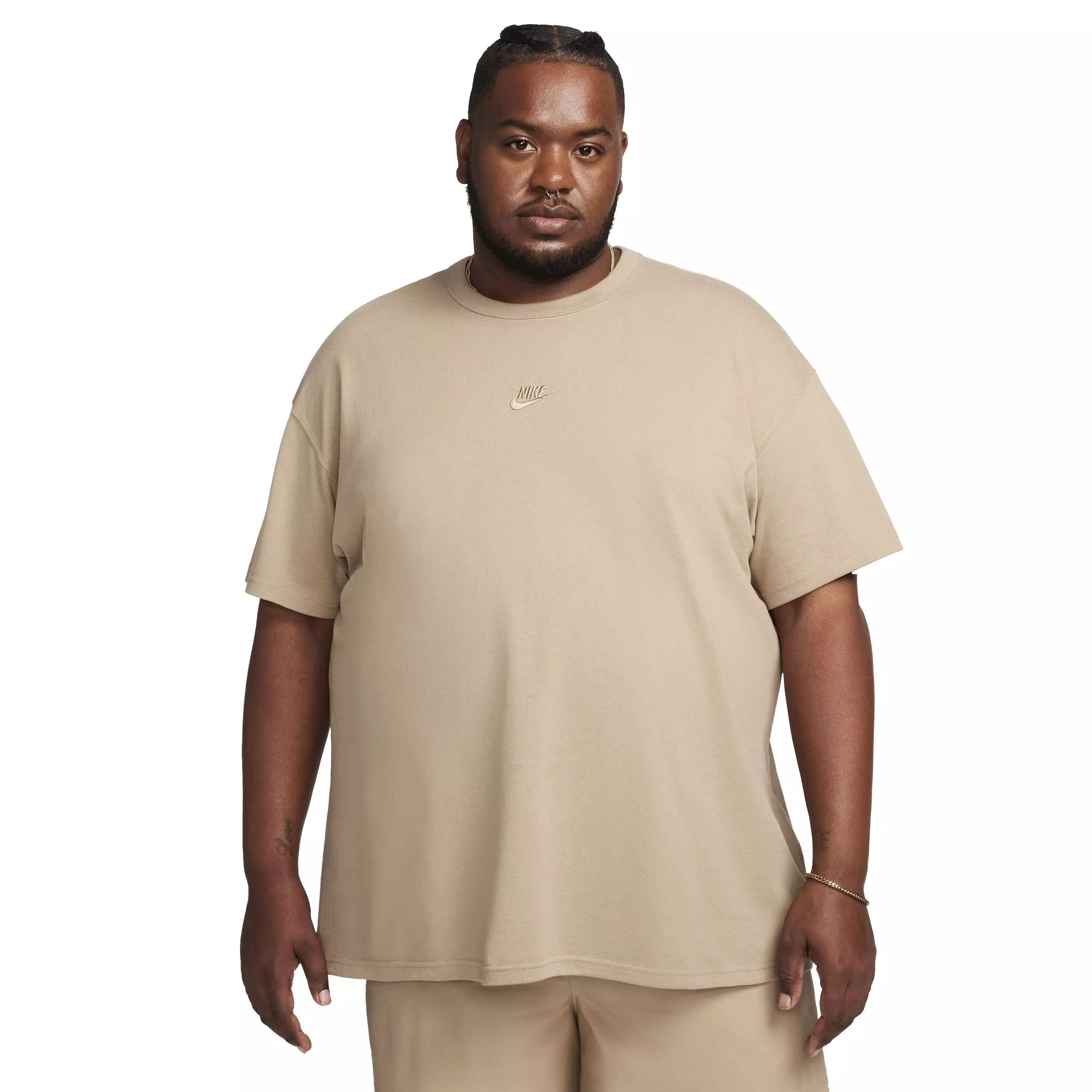 Nike Men's Sportswear Premium Essentials Short-Sleeve T-Shirt - KHAKI