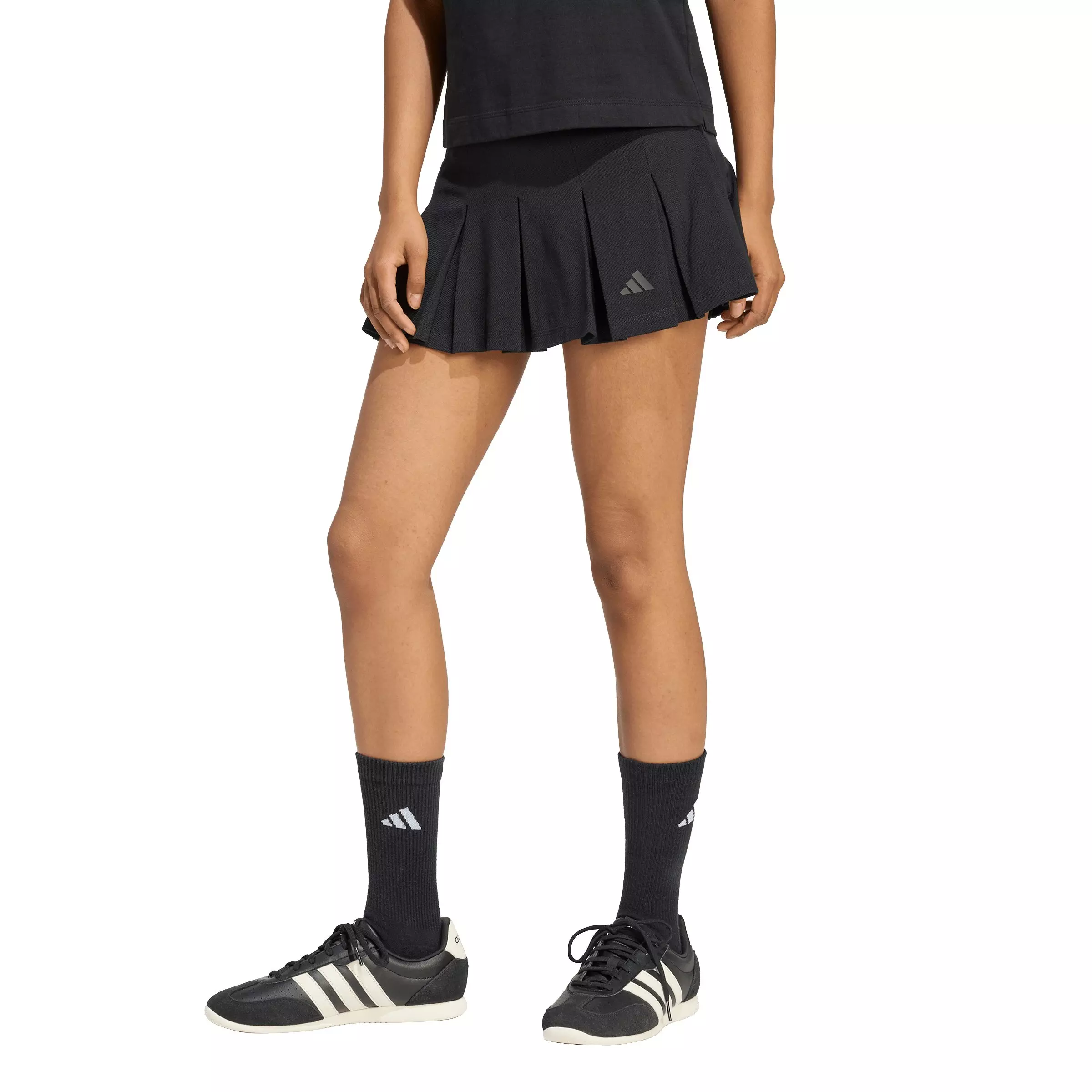 adidas Women's Seasonal Essentials Colorpop Skirt with Inner Leggings - Black - BLACK