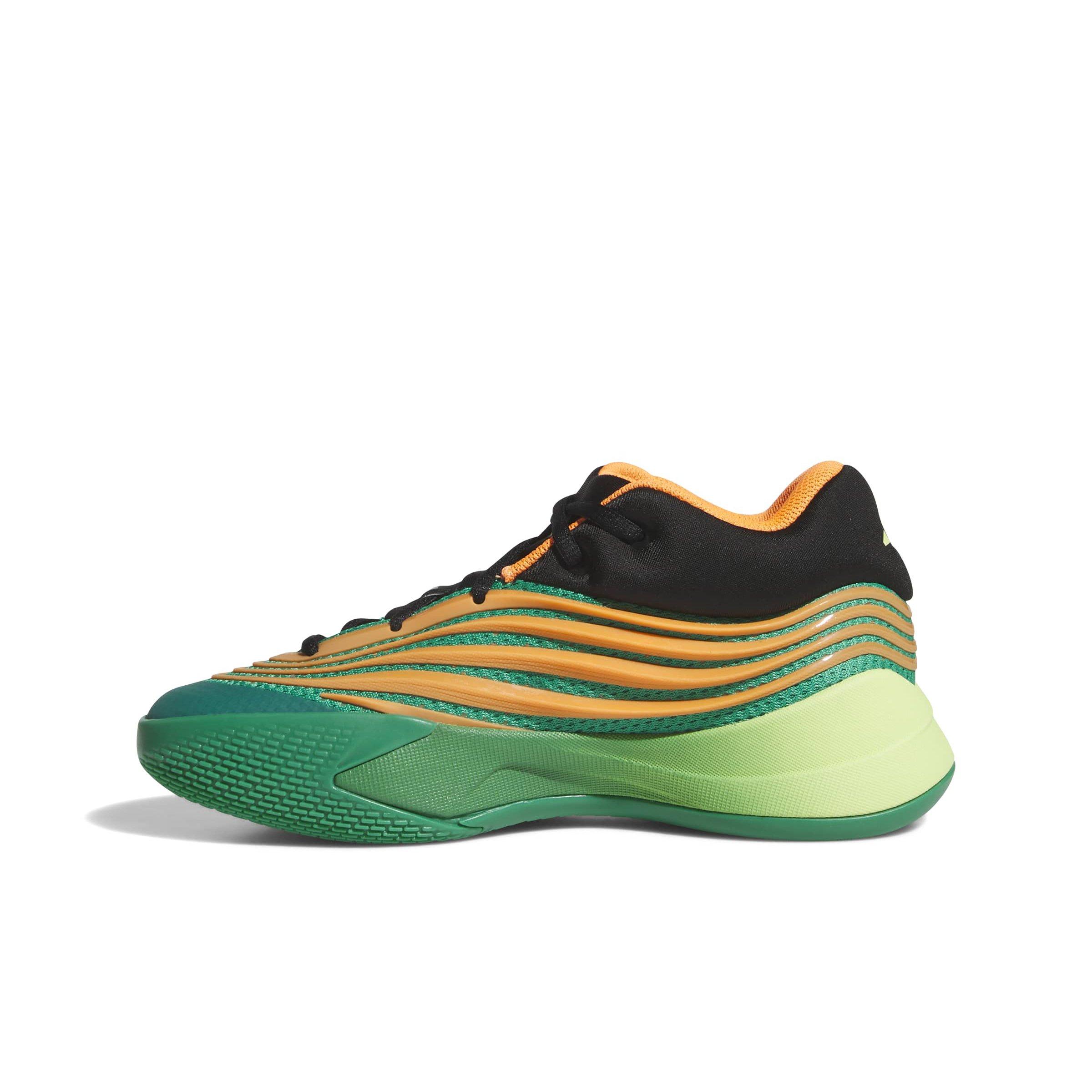 adidas Dame X "Court Green/Lucid Orange/Frozen Lemon" Grade School Boys' Shoe - GREEN/ORANGE/LEMON