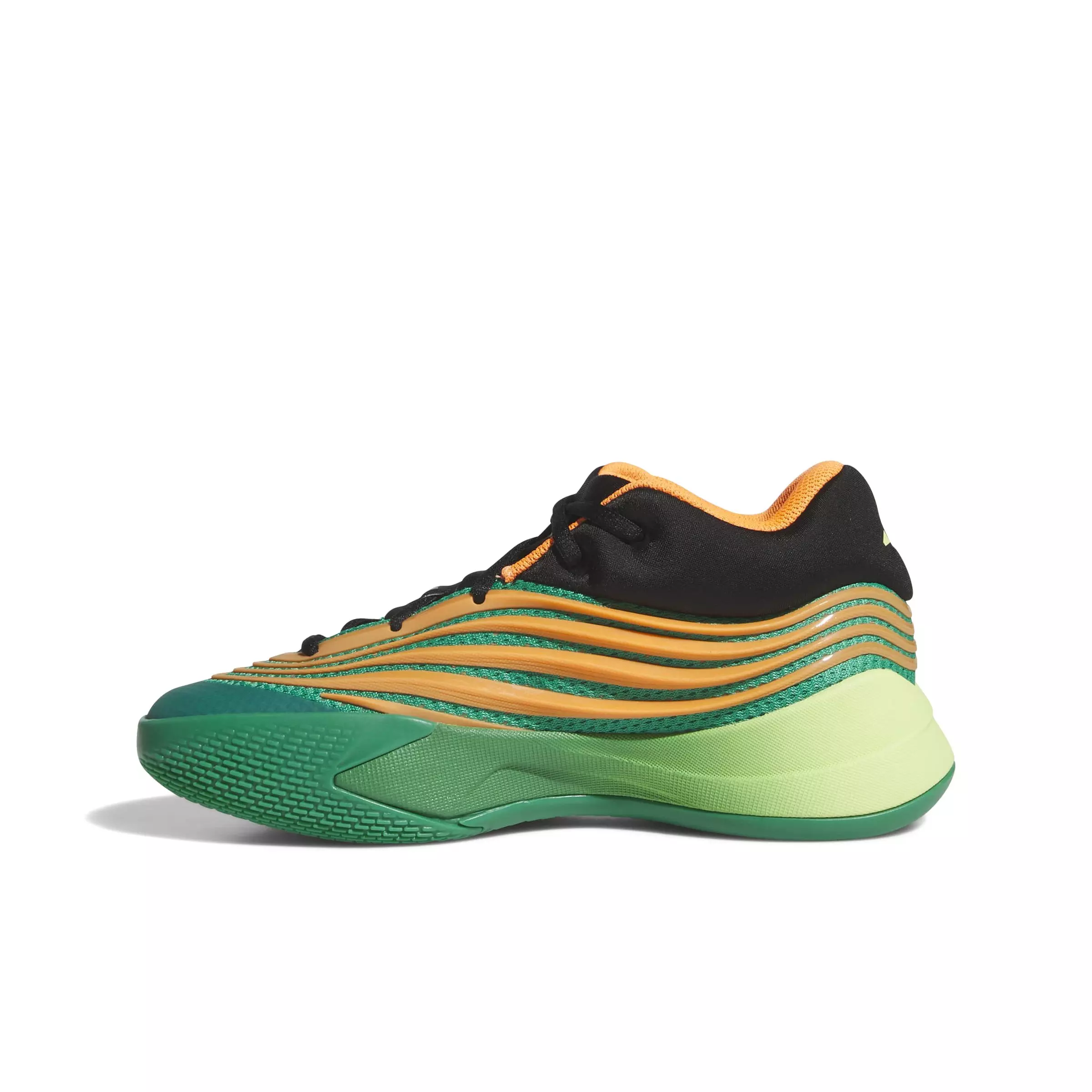 adidas Dame X "Court Green/Lucid Orange/Frozen Lemon" Grade School Boys' Shoe - GREEN/ORANGE/LEMON