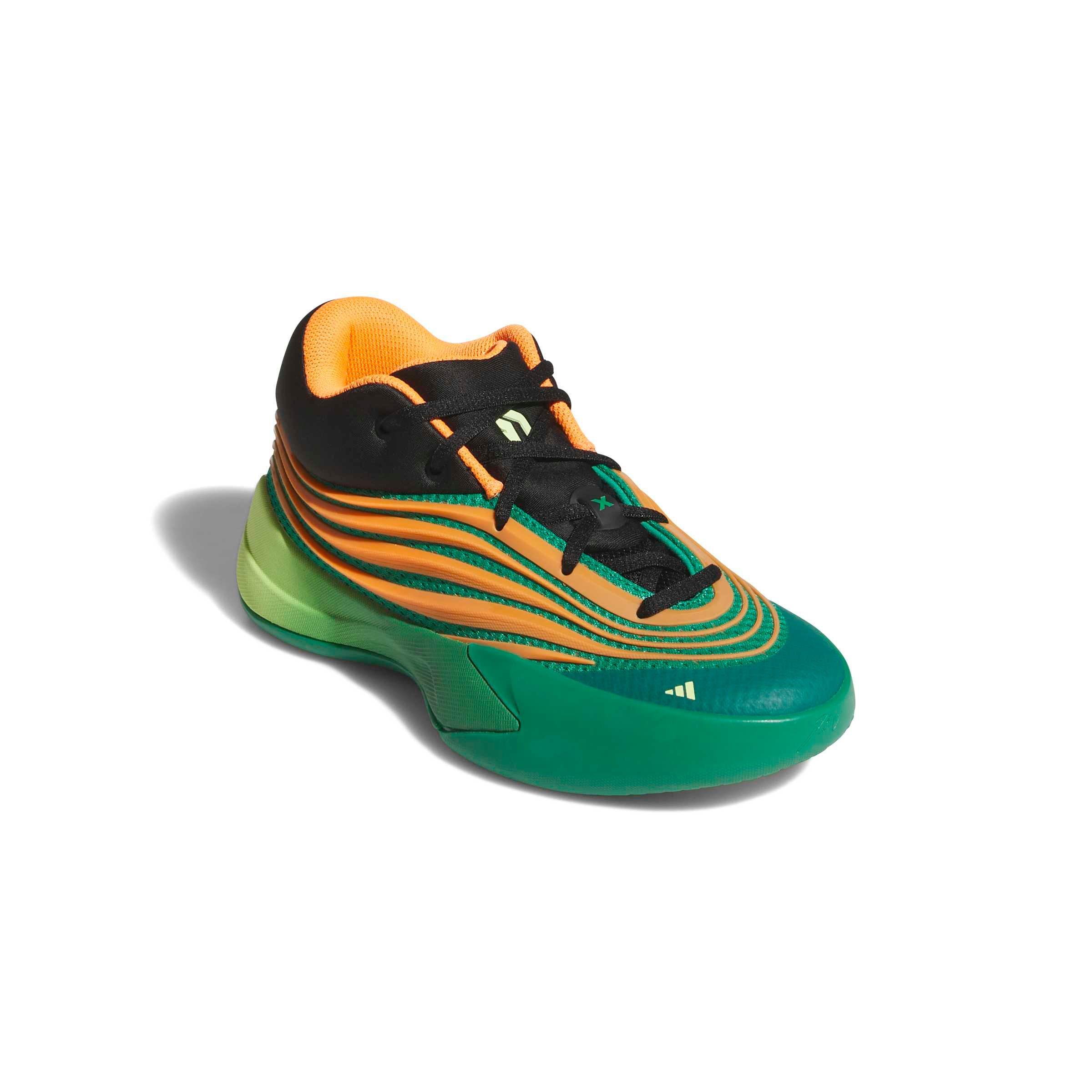 adidas Dame X "Court Green/Lucid Orange/Frozen Lemon" Grade School Boys' Shoe - GREEN/ORANGE/LEMON