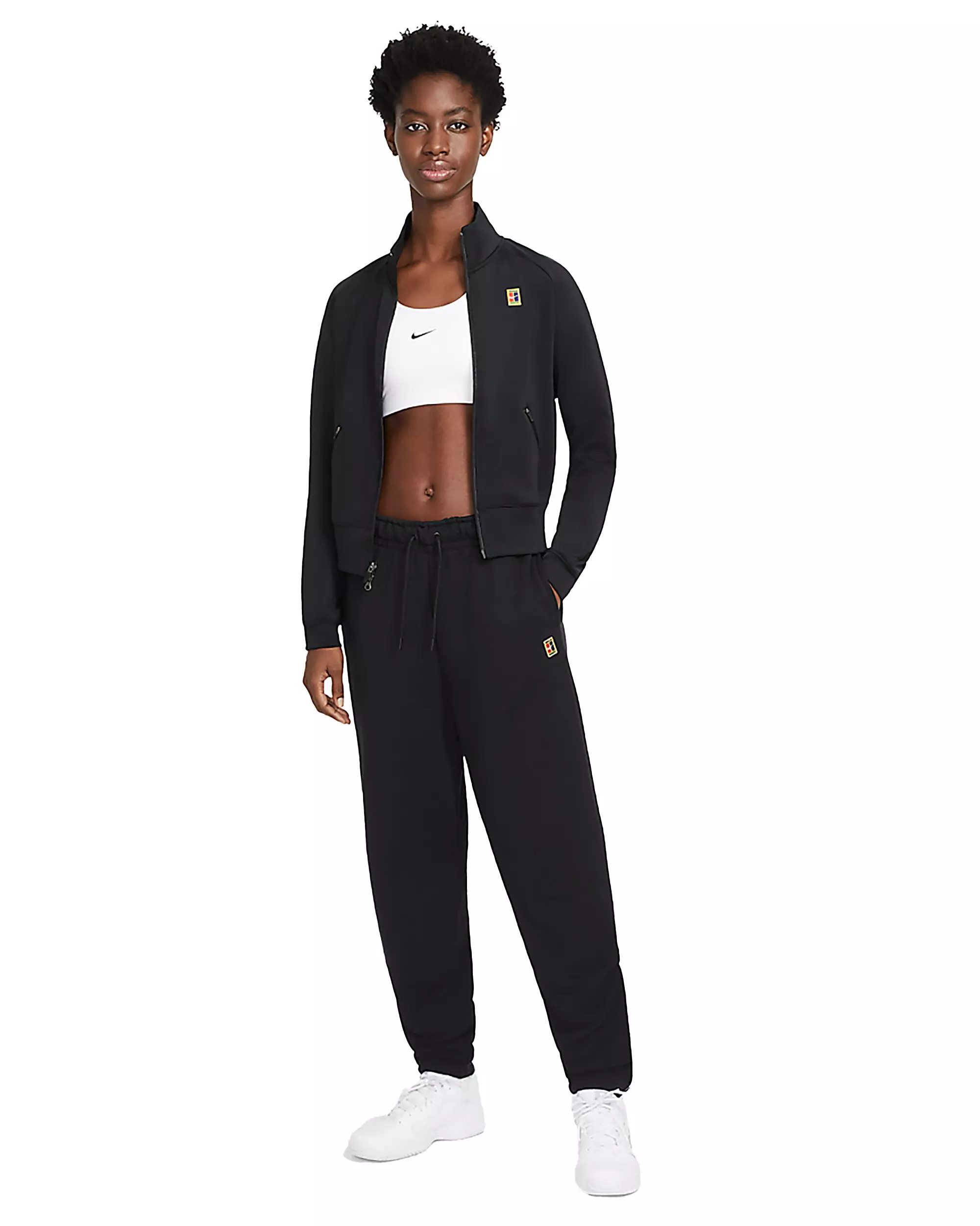 Nike Women's Court Dri-FIT Heritage Full-Zip Tennis Jacket - BLACK