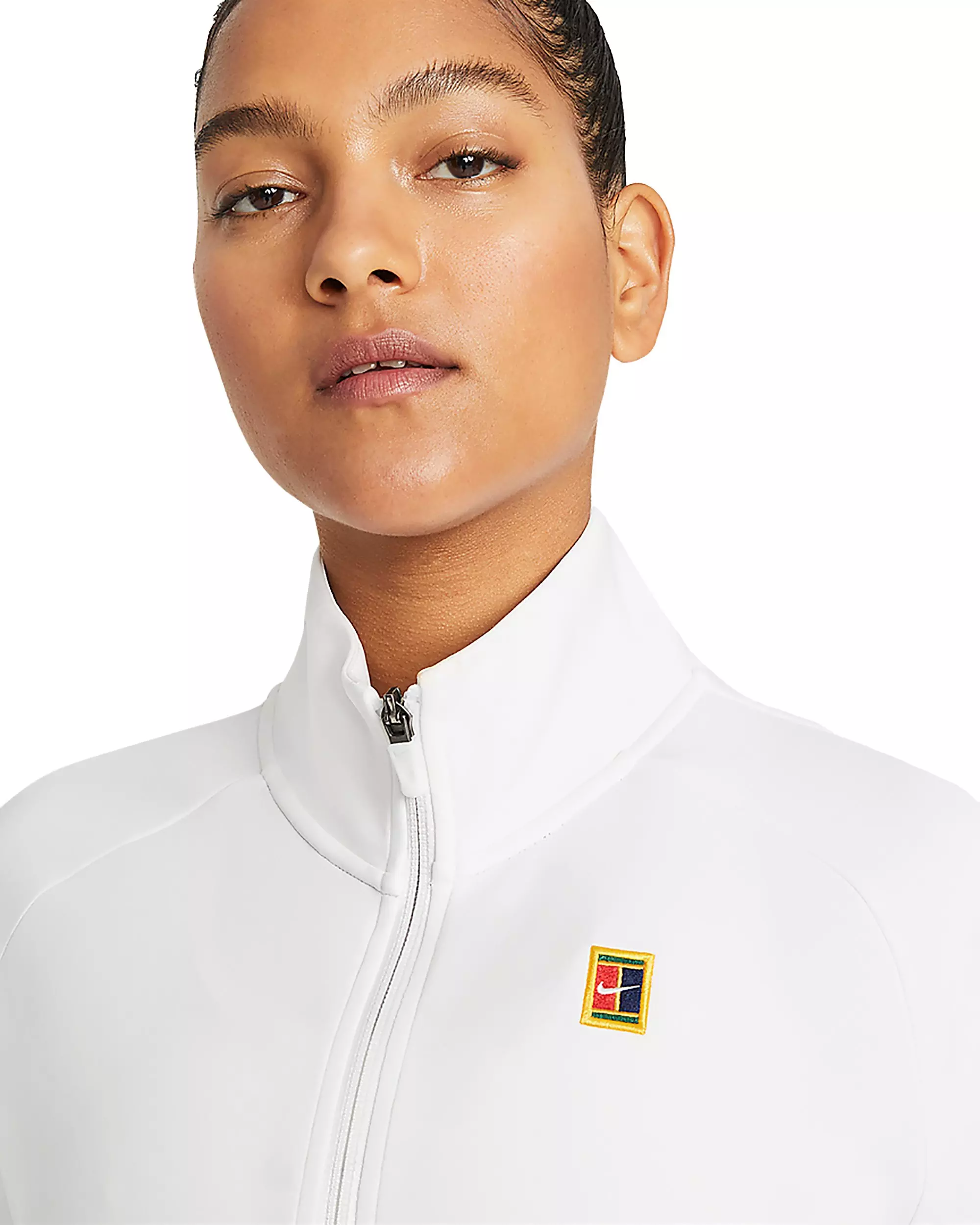 Nike Women's Court Dri-FIT Heritage Full-Zip Tennis Jacket - WHITE