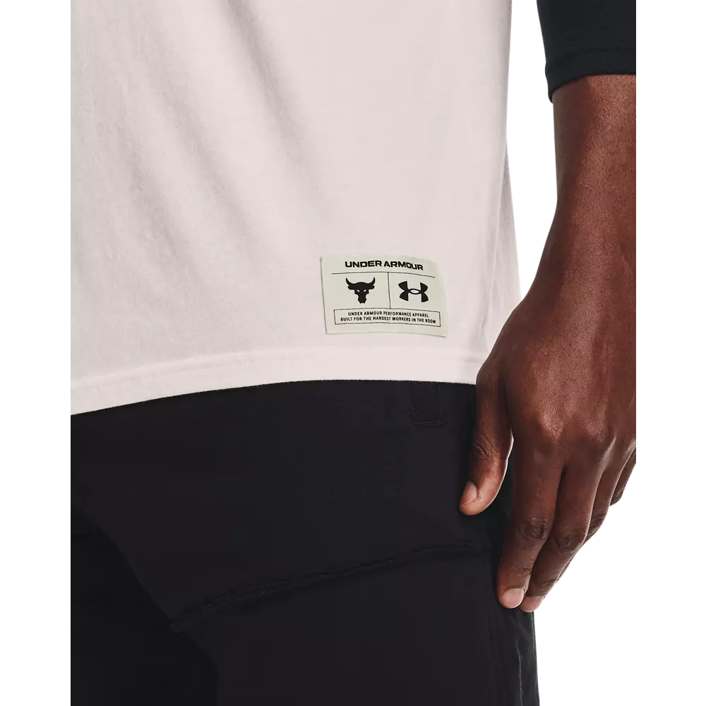 Under Armour Men's Project Rock BSR ¾ Sleeve Shirt - WHITE
