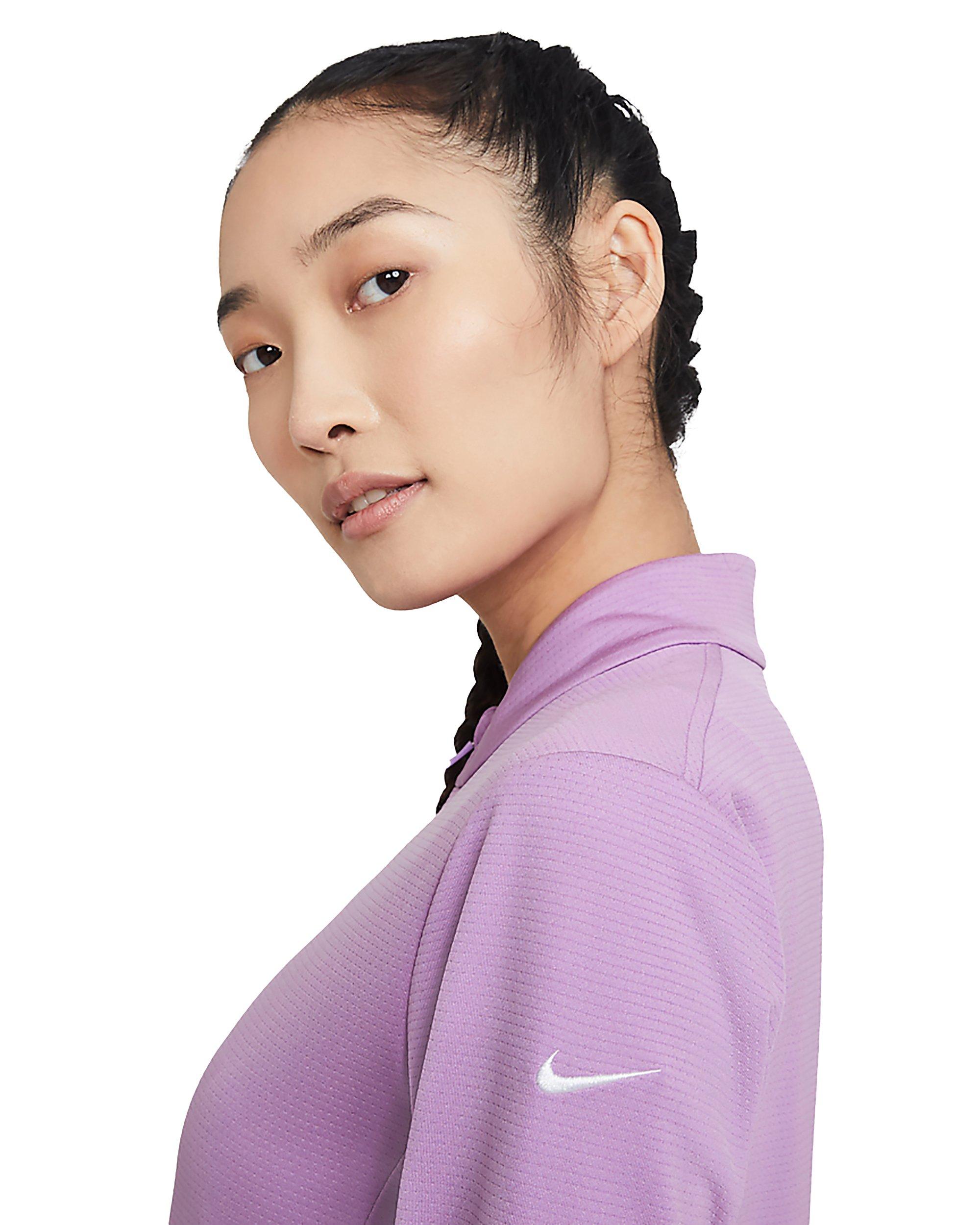 Nike Women's Dri-FIT UV Victory Full-Zip Golf Top - PURPLE Thumbnail View 2