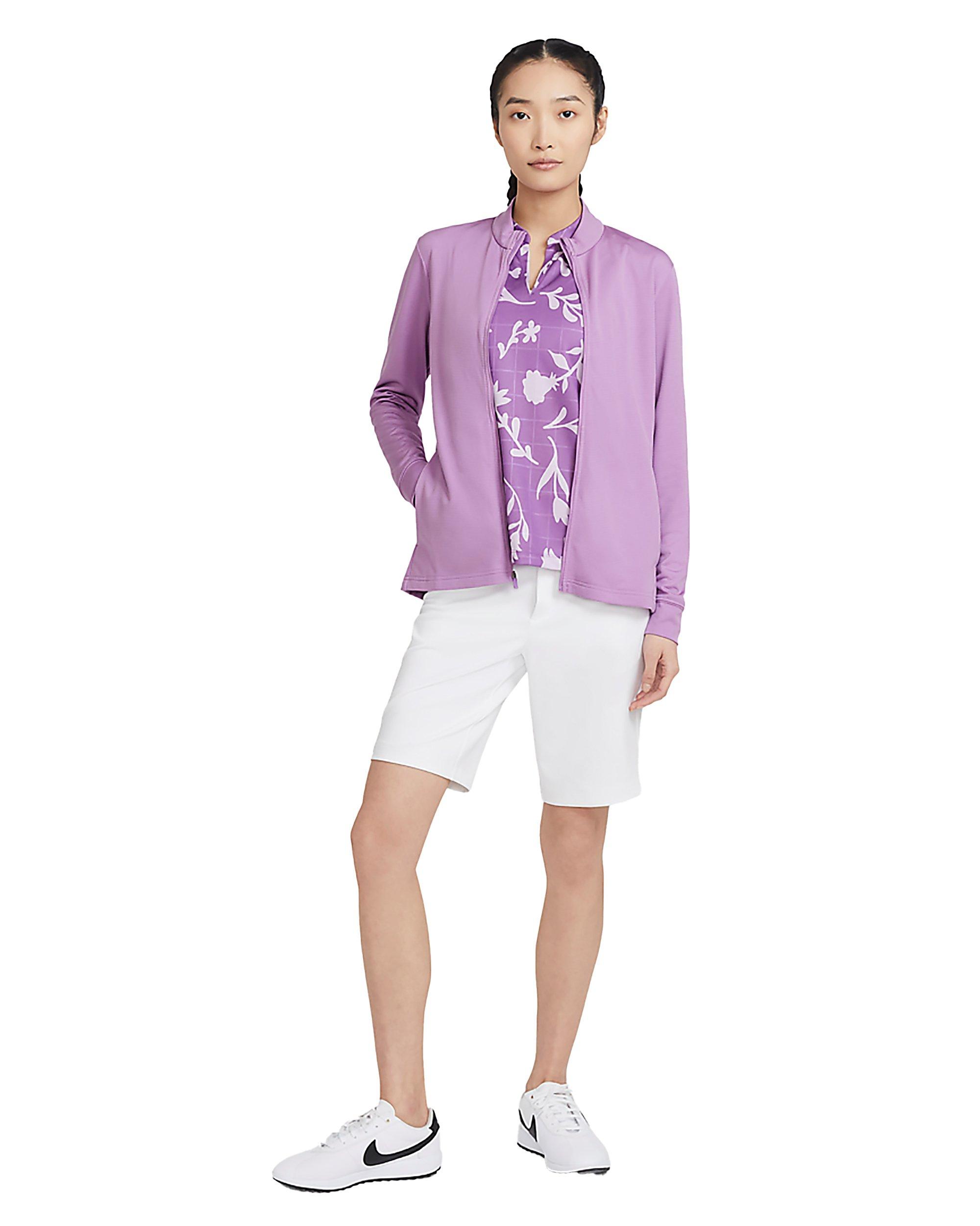 Nike Women's Dri-FIT UV Victory Full-Zip Golf Top - PURPLE Thumbnail View 3