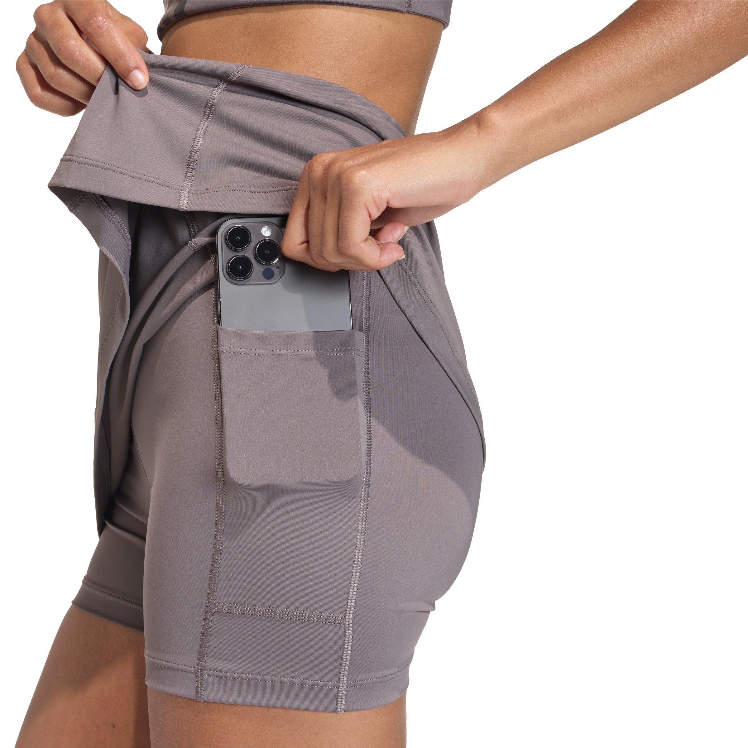 adidas Women's Optim&eacute; Workout Skort - Charcoal - CHARCOAL Thumbnail View 4