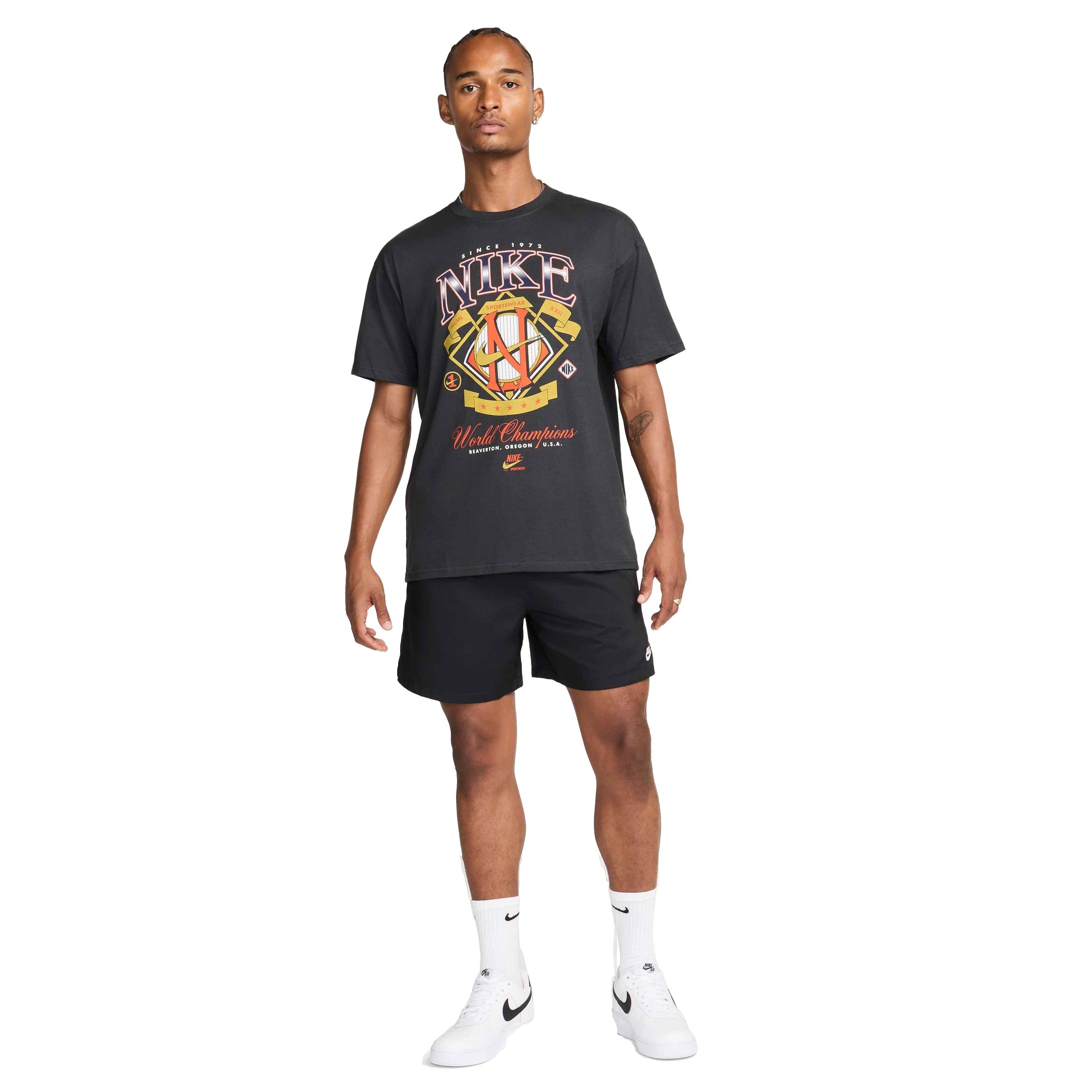 Nike Men's Sportswear Short Sleeve Max90 Tee - BLACK Thumbnail View 5
