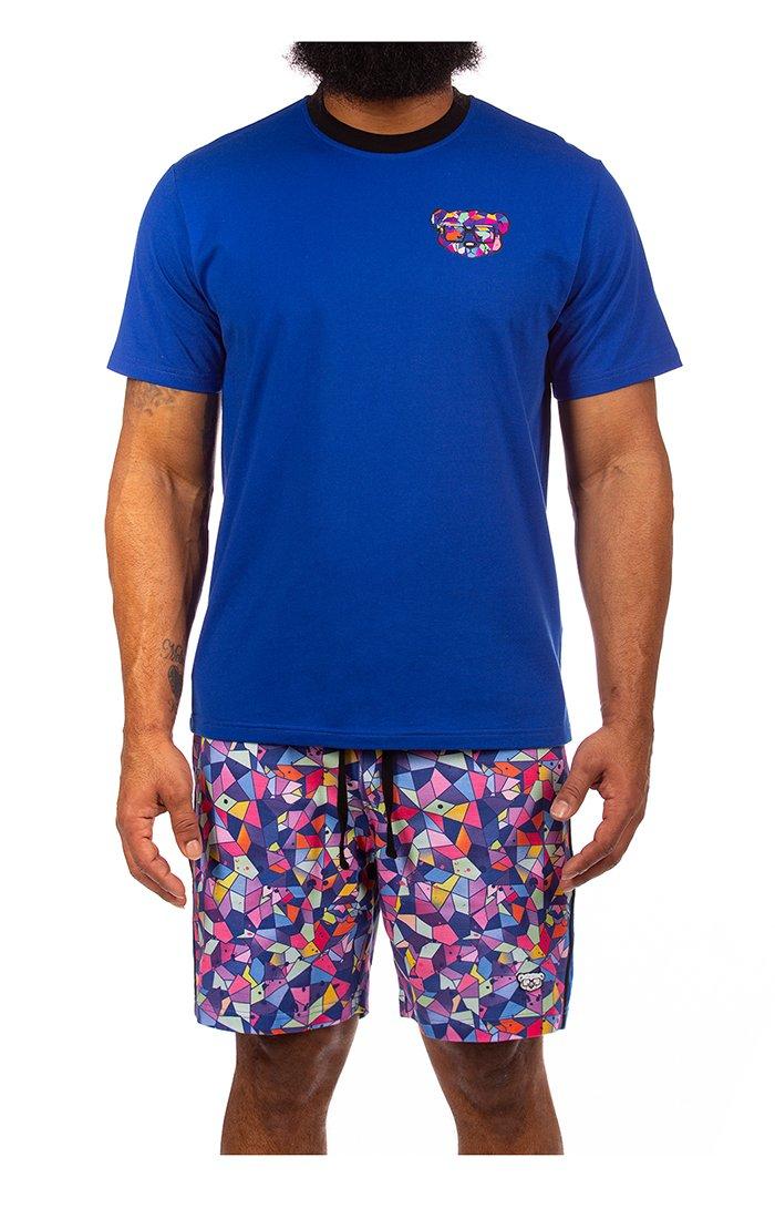 Hustle Gang Men's Ex Motley Tee - BLUE Thumbnail View 1