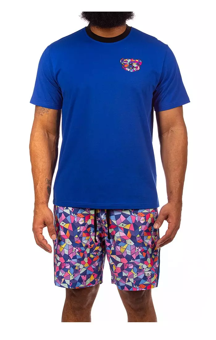 Hustle Gang Men's Ex Motley Tee - BLUE