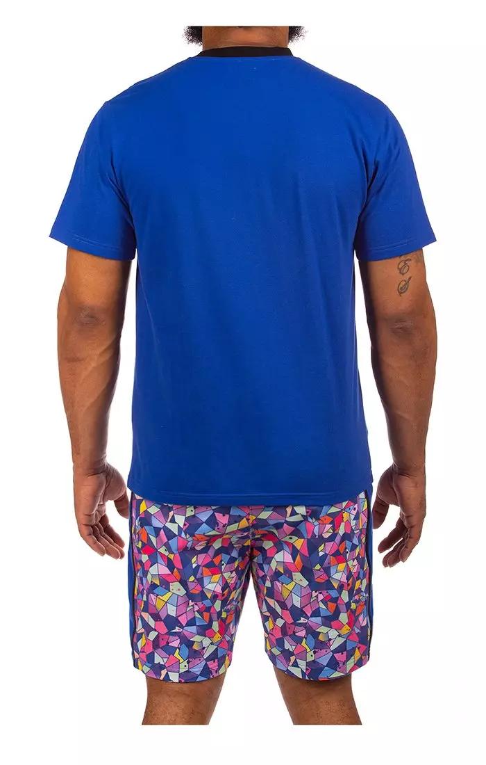 Hustle Gang Men's Ex Motley Tee - BLUE