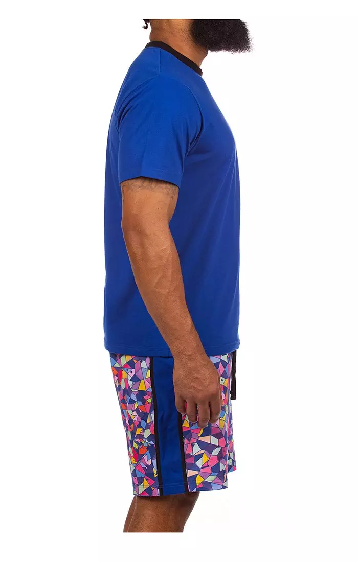 Hustle Gang Men's Ex Motley Tee - BLUE