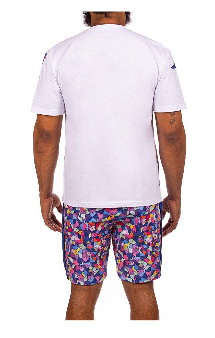Hustle Gang Men's Unique Tee - White/Multi - WHITE/MULTI Thumbnail View 2