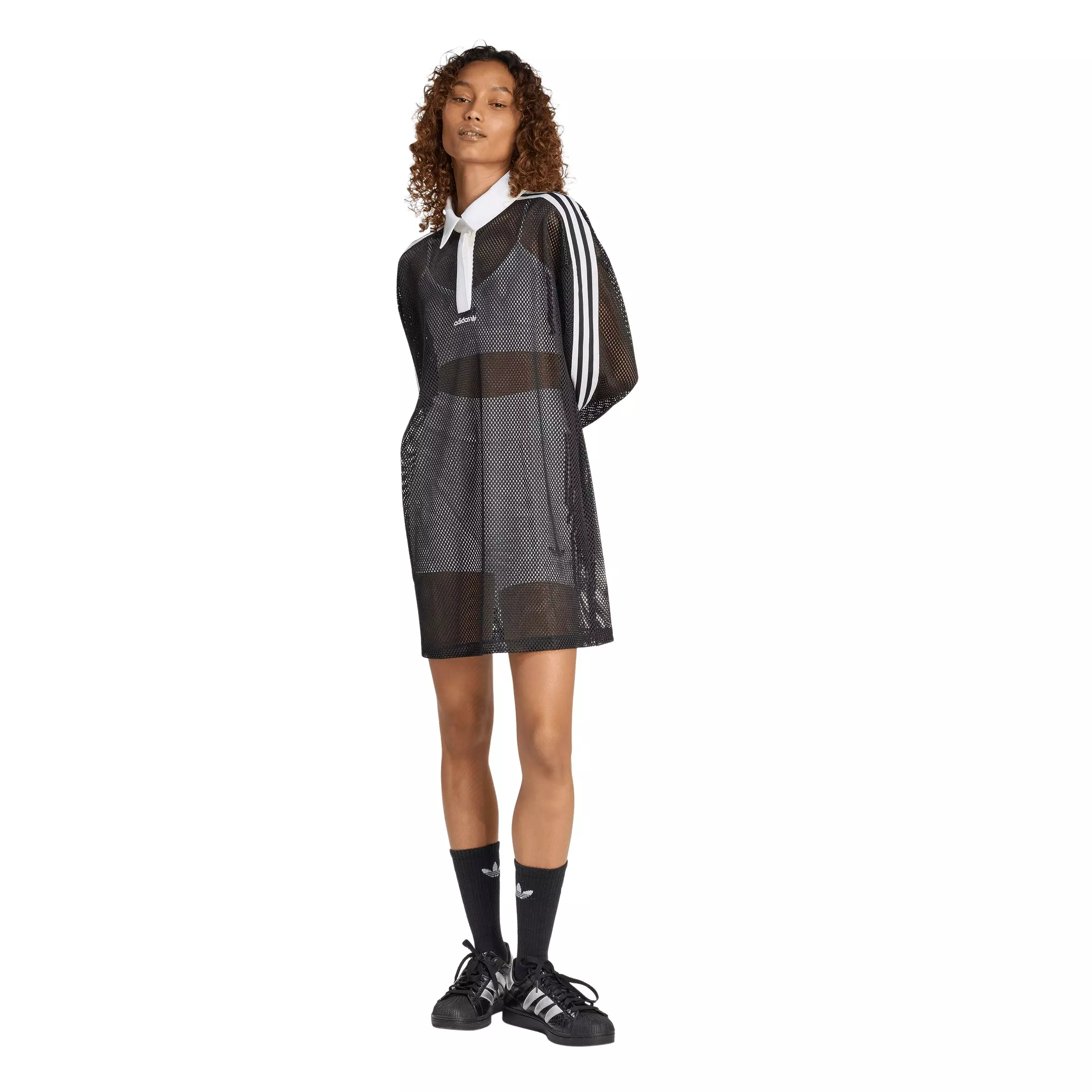 adidas Originals Women's Mesh Dress -Black - BLACK