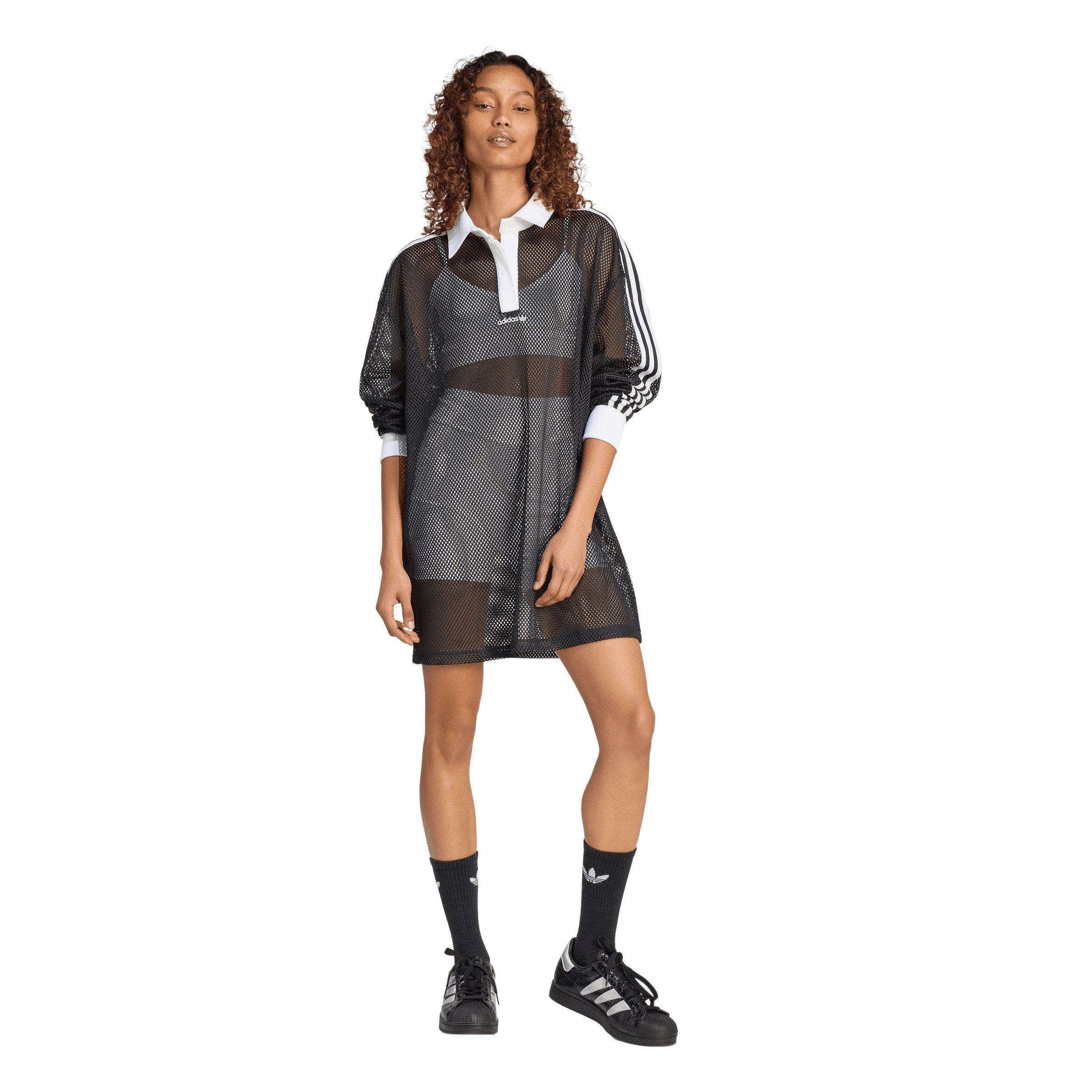 adidas Originals Women's Mesh Dress -Black - BLACK Thumbnail View 5