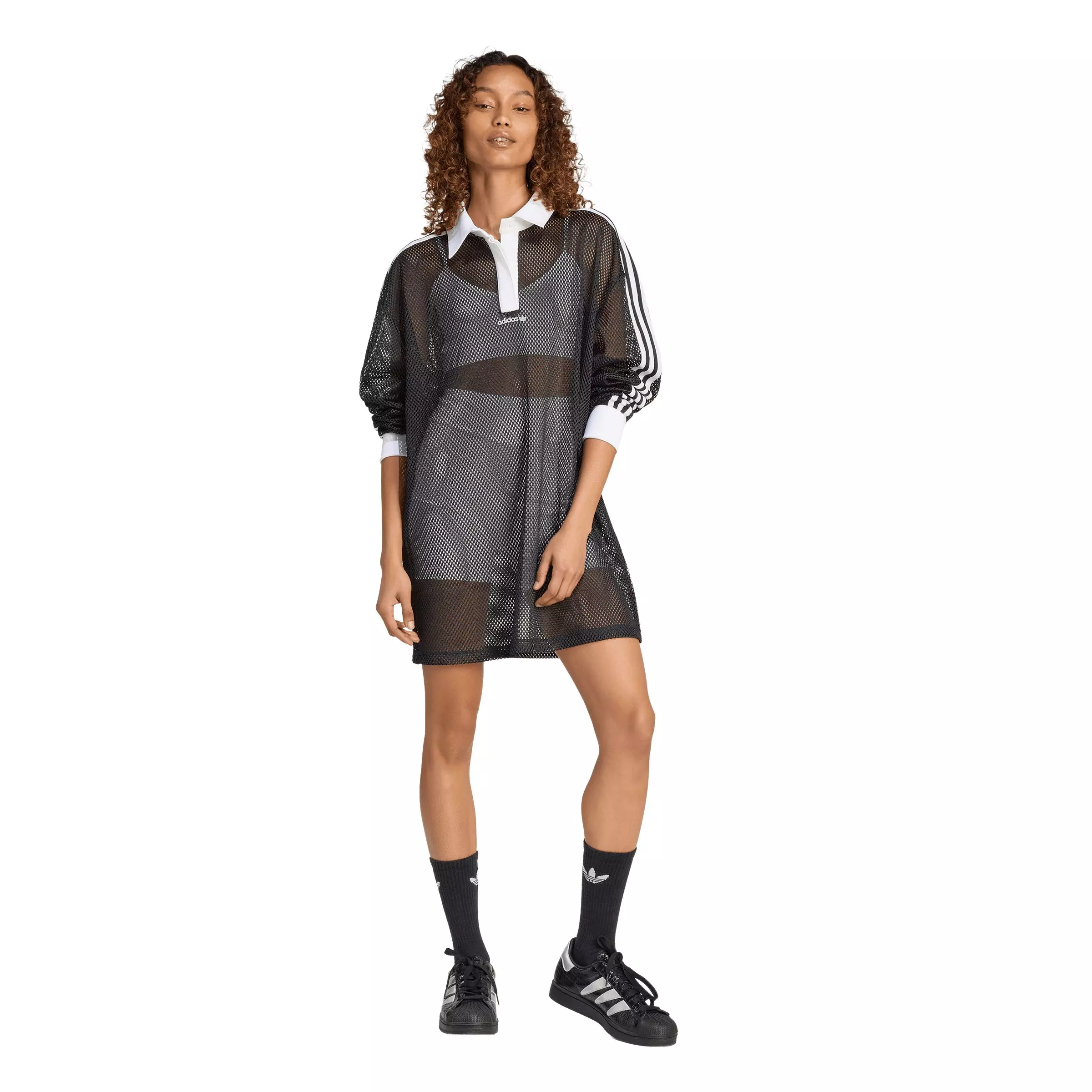 adidas Originals Women's Mesh Dress -Black - BLACK