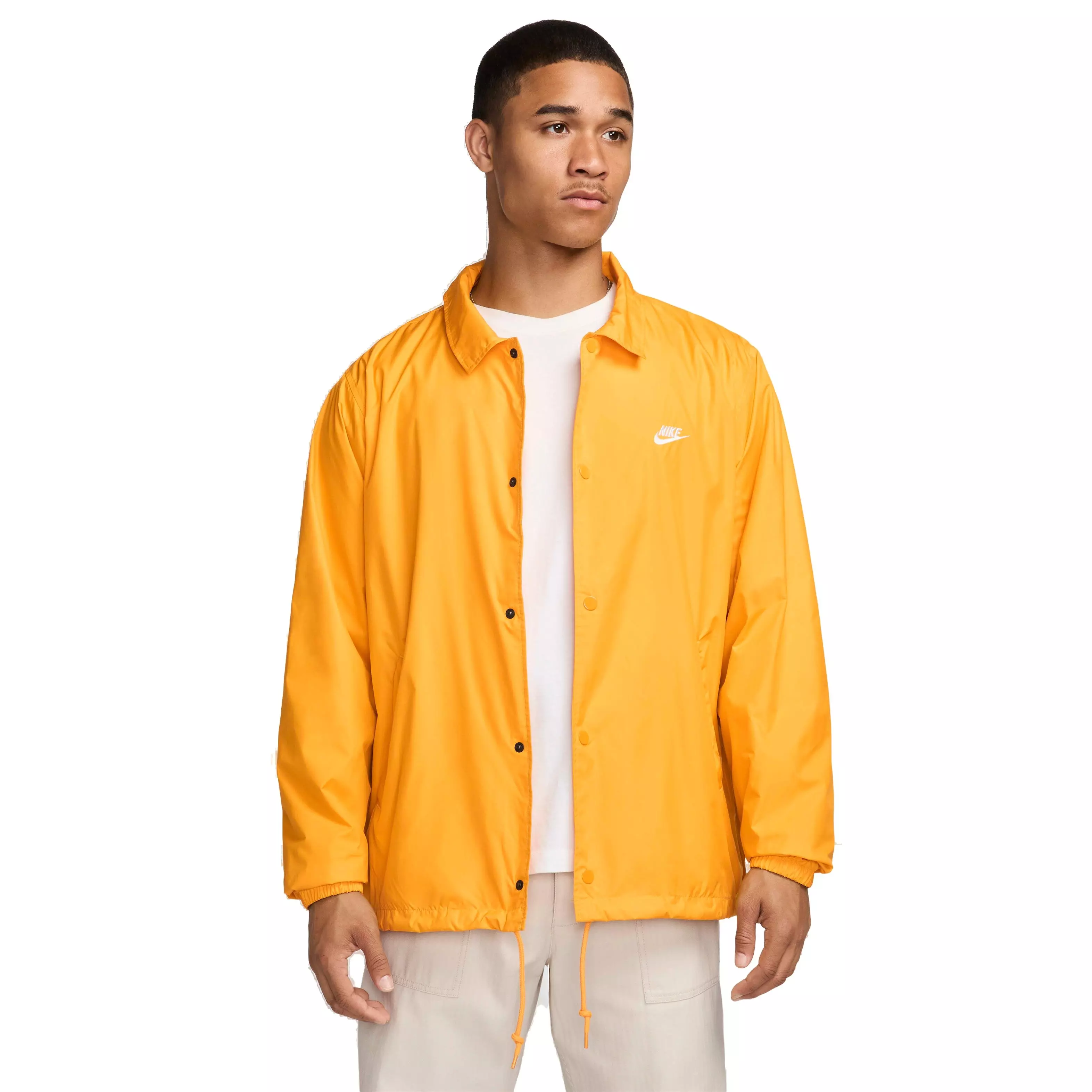 Nike Men's Club Coaches' Jacket - Yellow - YELLOW