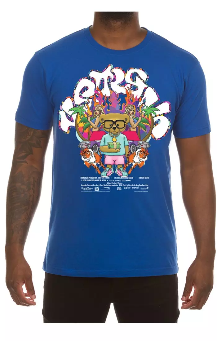 Hustle Gang Men's Lux Life Tee - BLUE