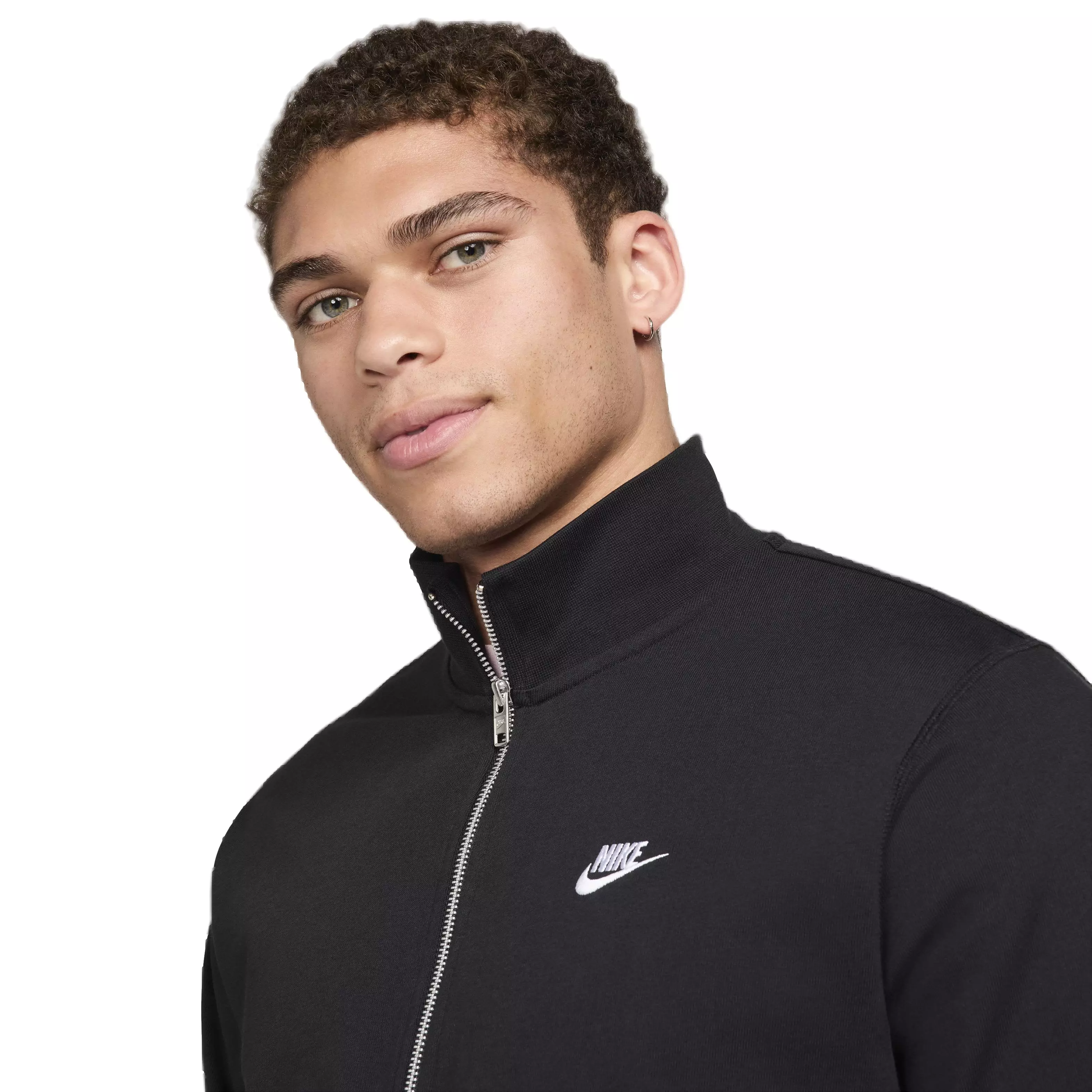 Nike Men's Club Knit Jacket - BLACK