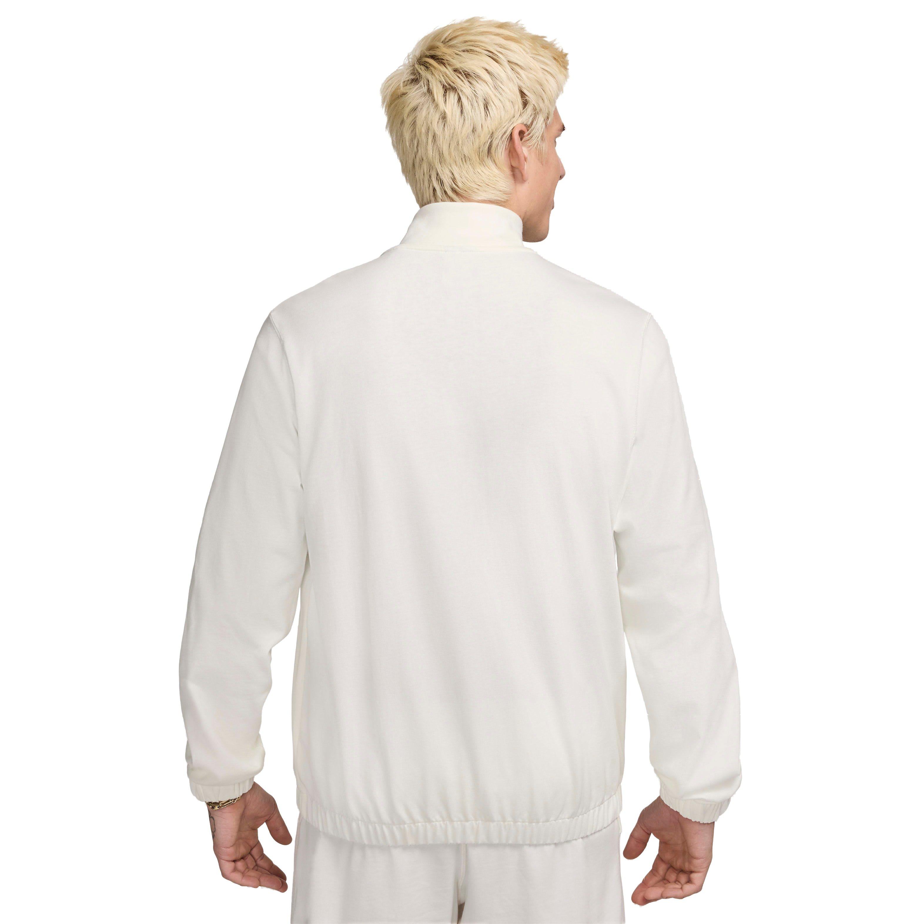 Nike Men's Club Knit Jacket - WHITE Thumbnail View 2