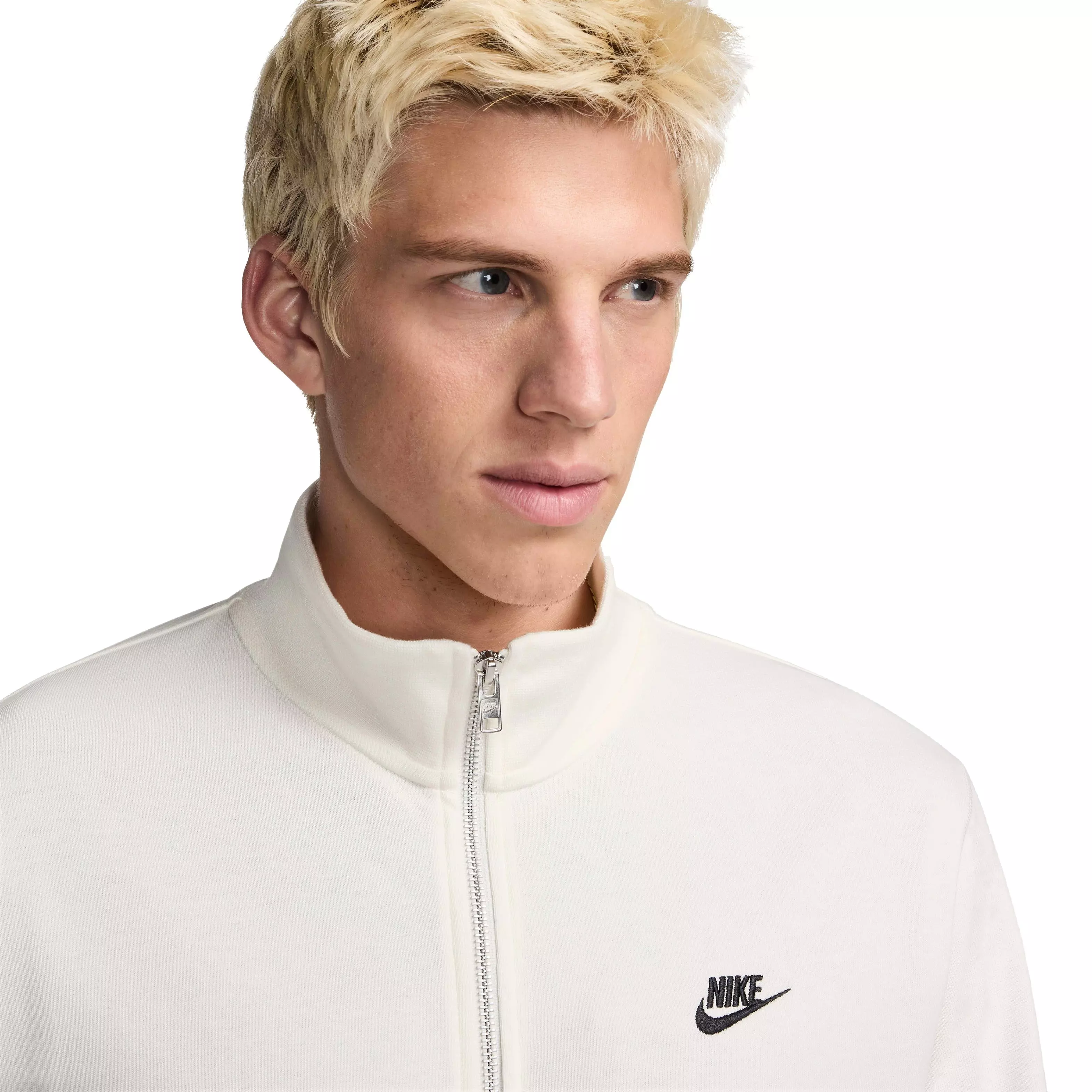Nike Men's Club Knit Jacket - WHITE