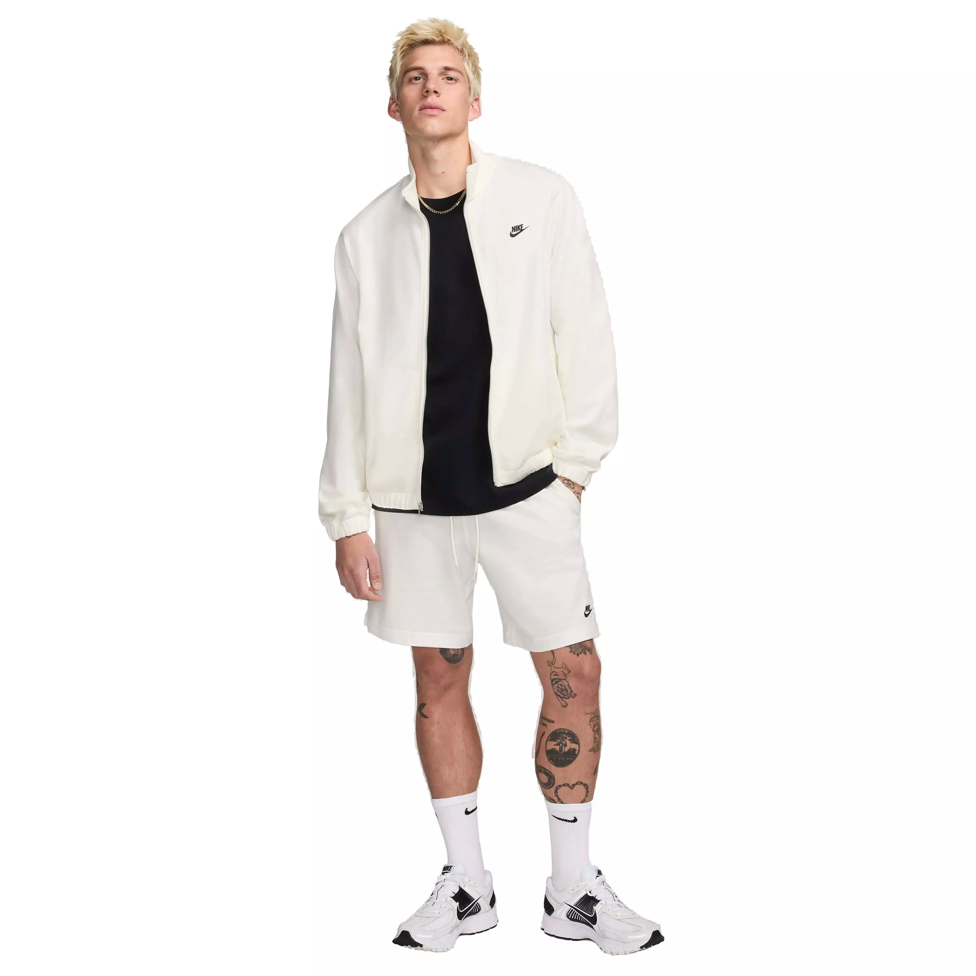 Nike Men's Club Knit Jacket - WHITE
