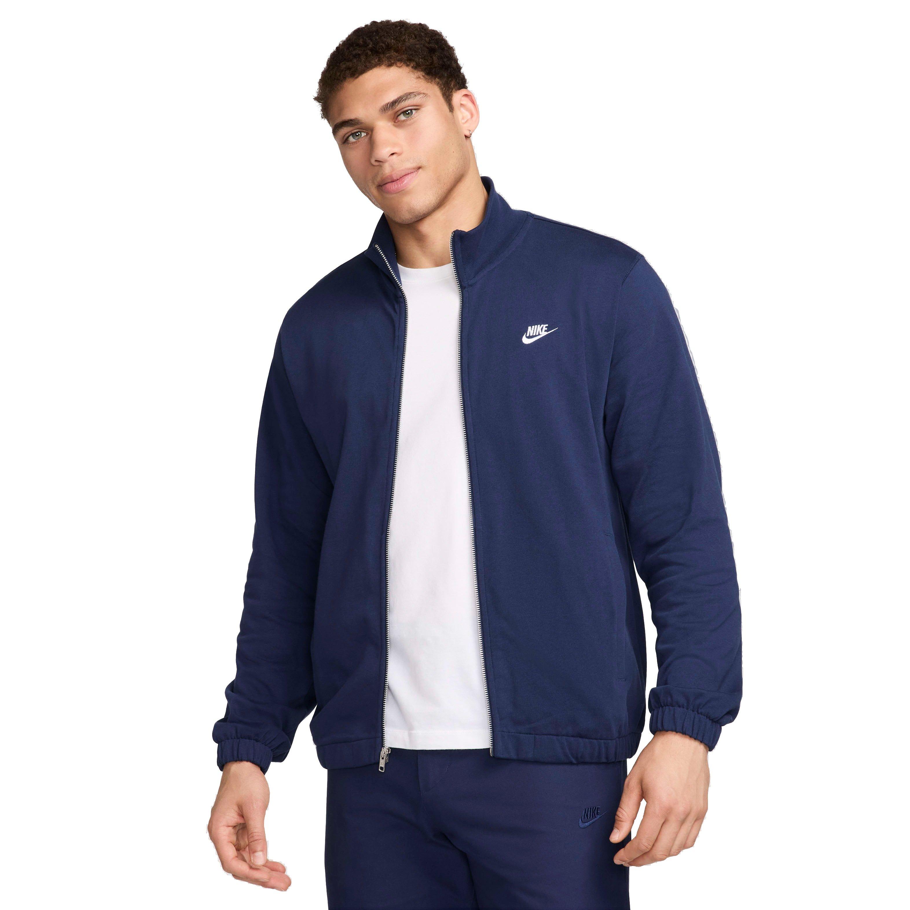 Nike Men's Club Knit Jacket - BLUE Thumbnail View 1