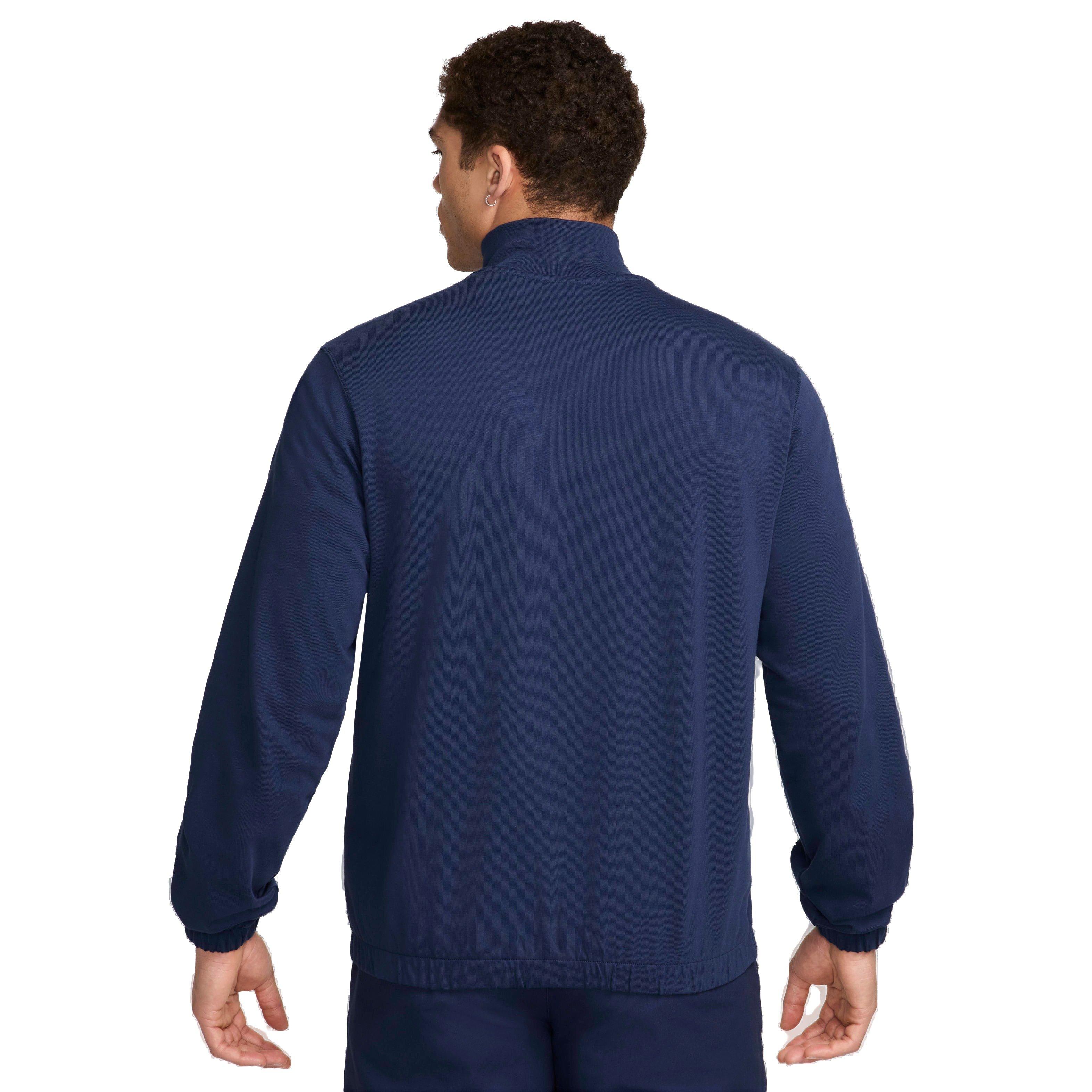 Nike Men's Club Knit Jacket - BLUE Thumbnail View 2