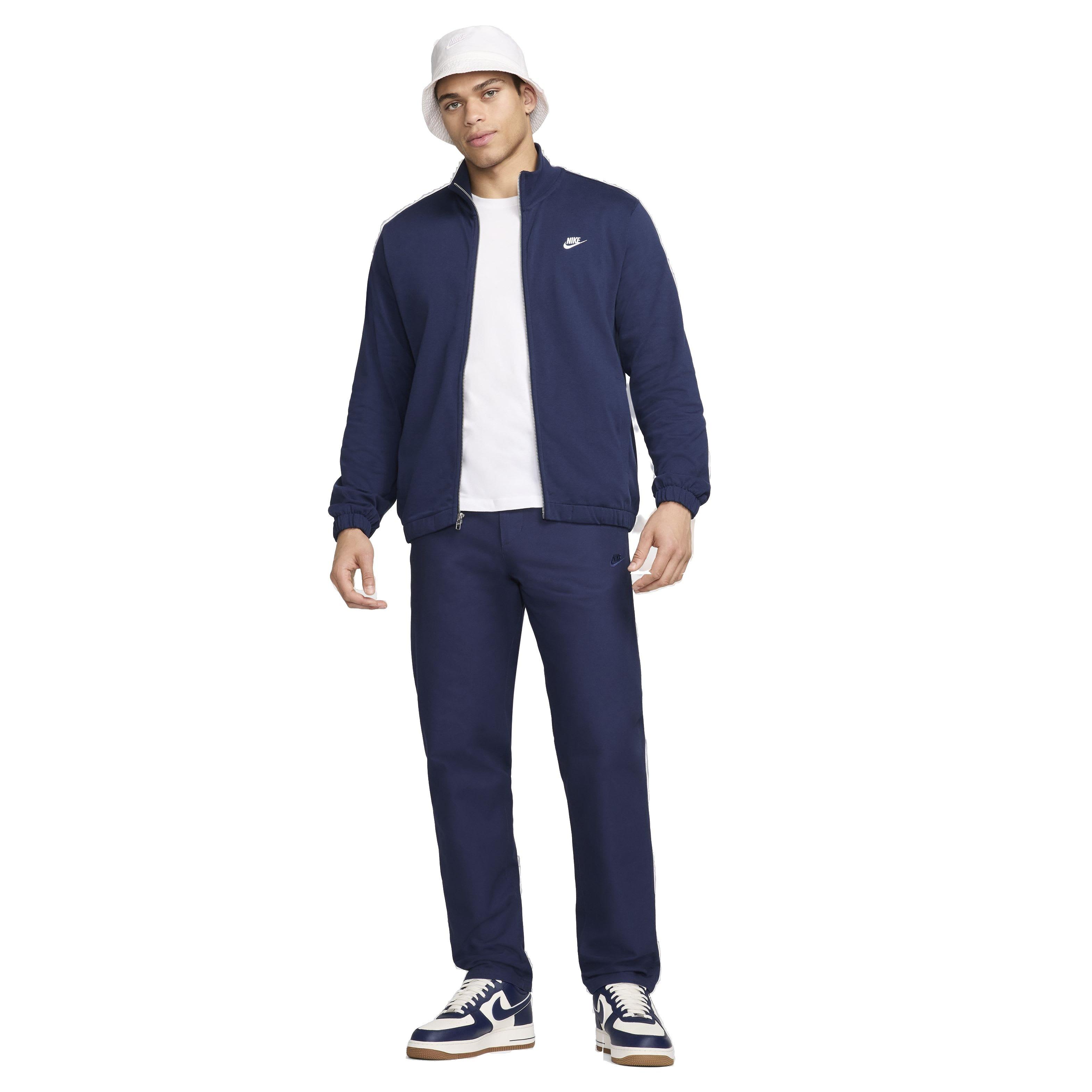 Nike Men's Club Knit Jacket - BLUE Thumbnail View 6