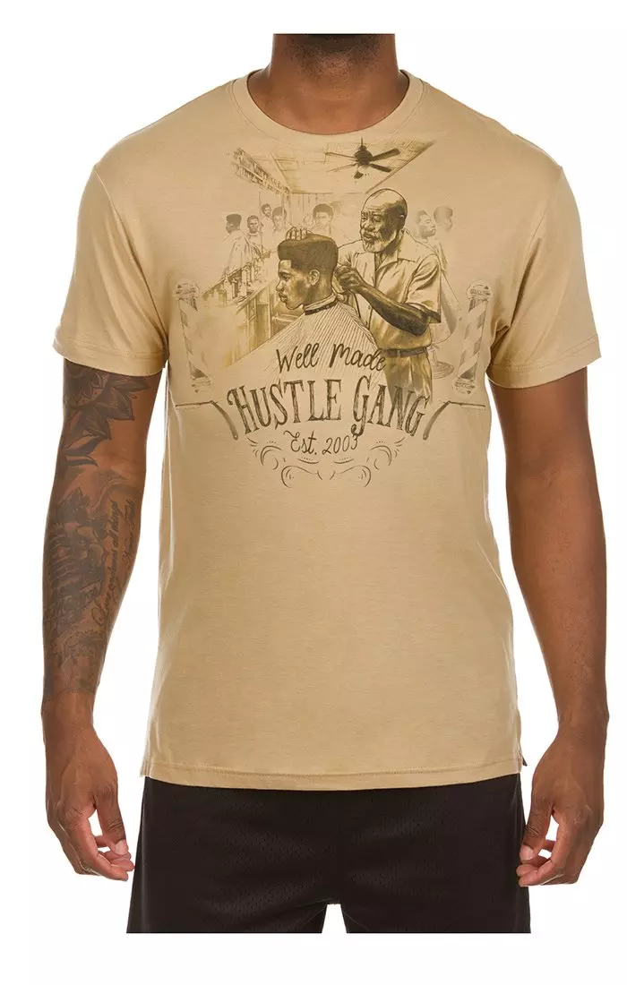 Hustle Gang Men's The Shop Tee - SAND