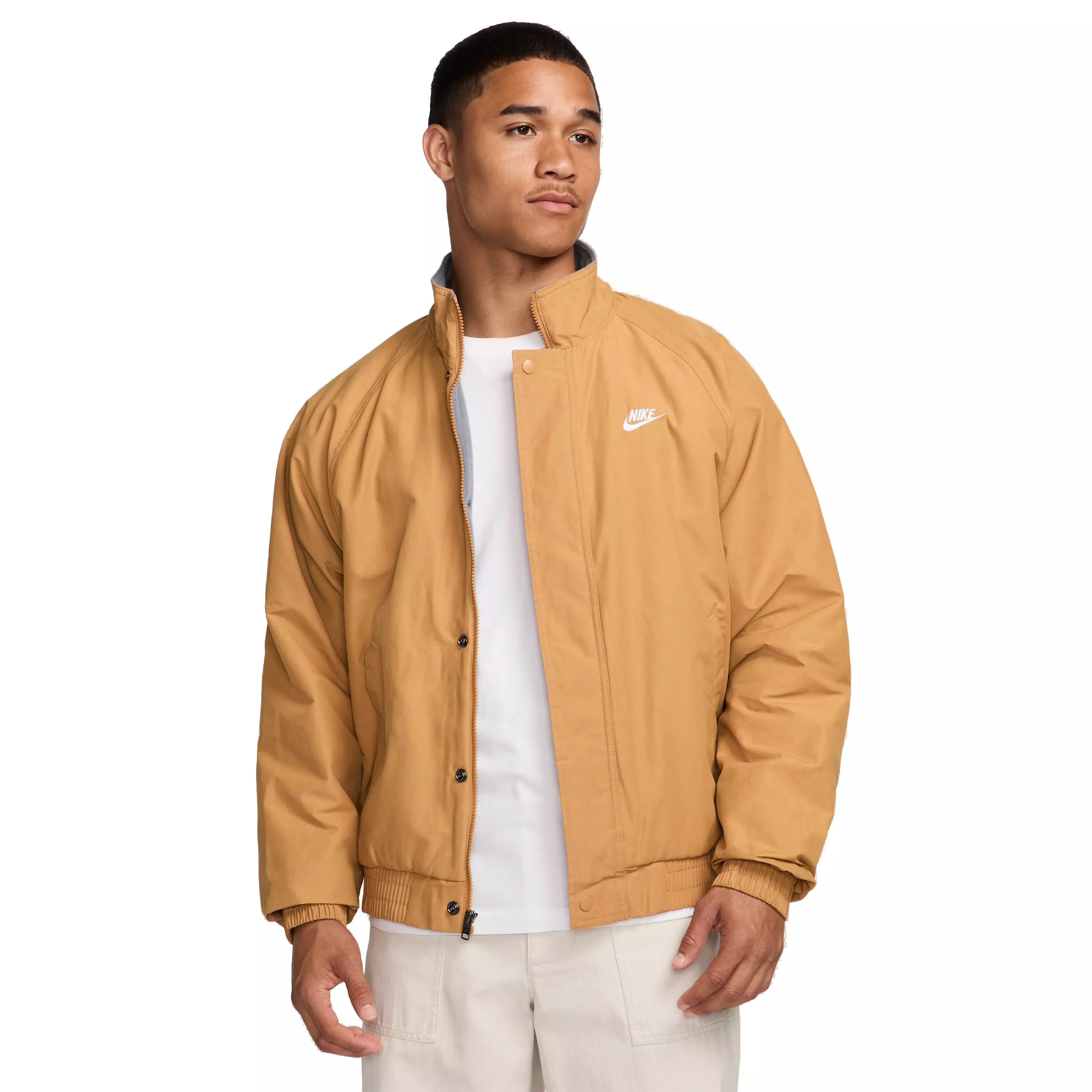 Nike Men's Club Fleece Futura Jacket - Brown - BROWN