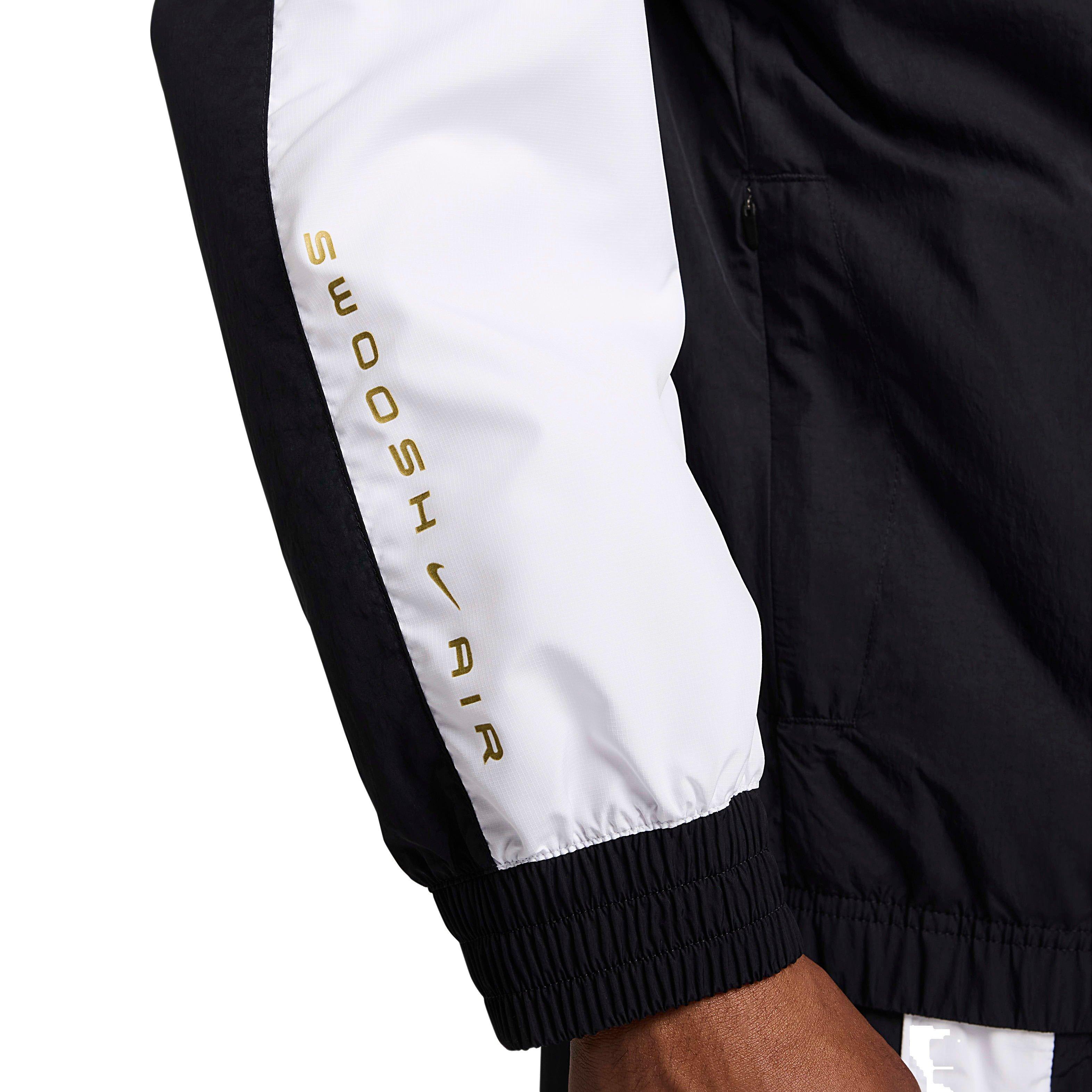 Nike Men's Air Woven Track Jacket - Black/White - BLACK/WHITE Thumbnail View 5